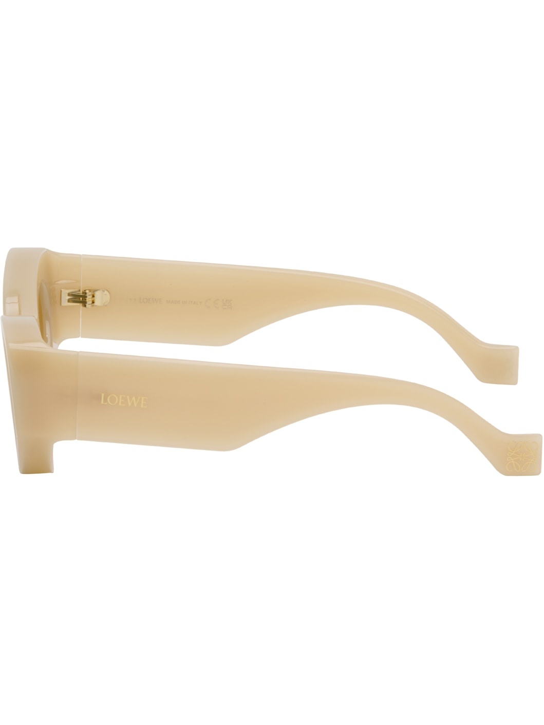 Beige Front Lenses Cateye Sunglasses - 3