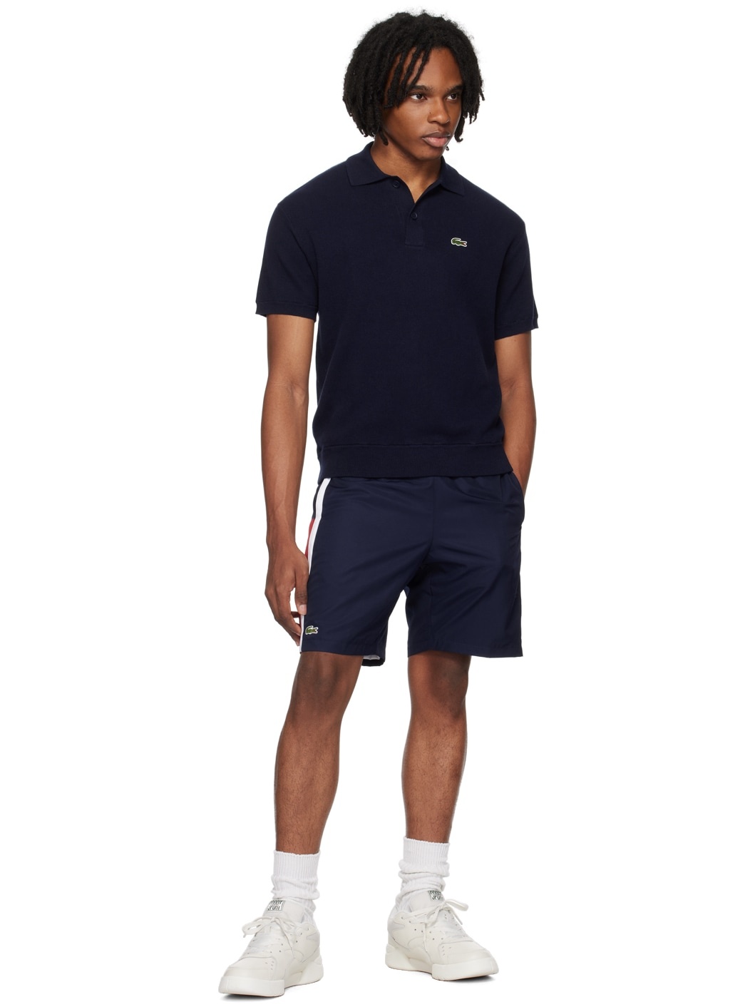 Navy Colorblock Shorts - 4