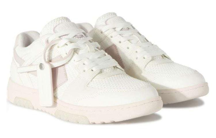 (WMNS) Off-White Slim Out Of Office Leather Sneakers 'White Pink' OWIA276S24LEA0010136 - 3