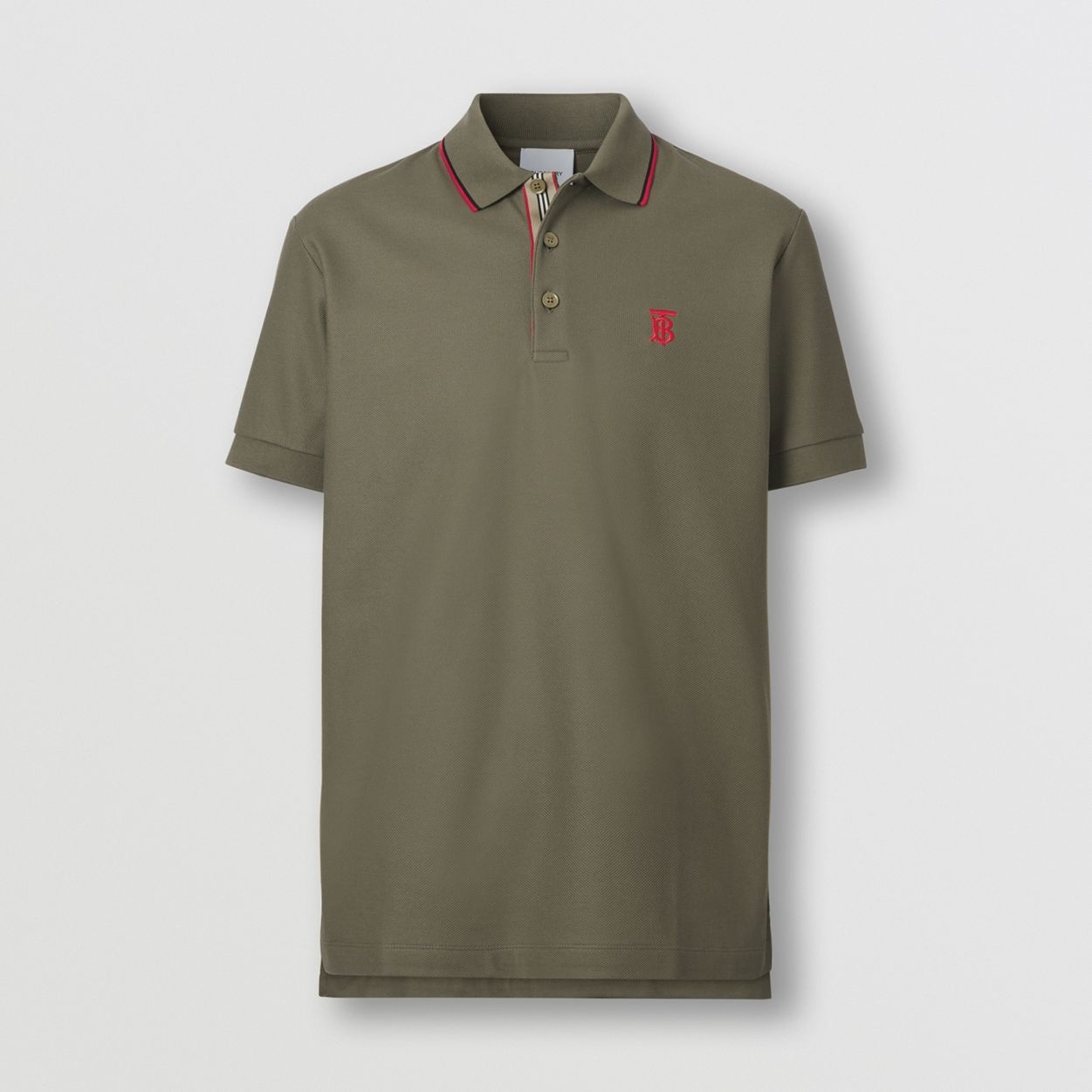 Monogram Motif Cotton Piqué Polo Shirt - 1