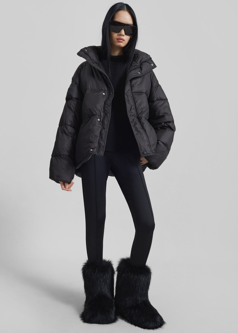 Moena Puffer Jacket & Accessories Set - Black 7