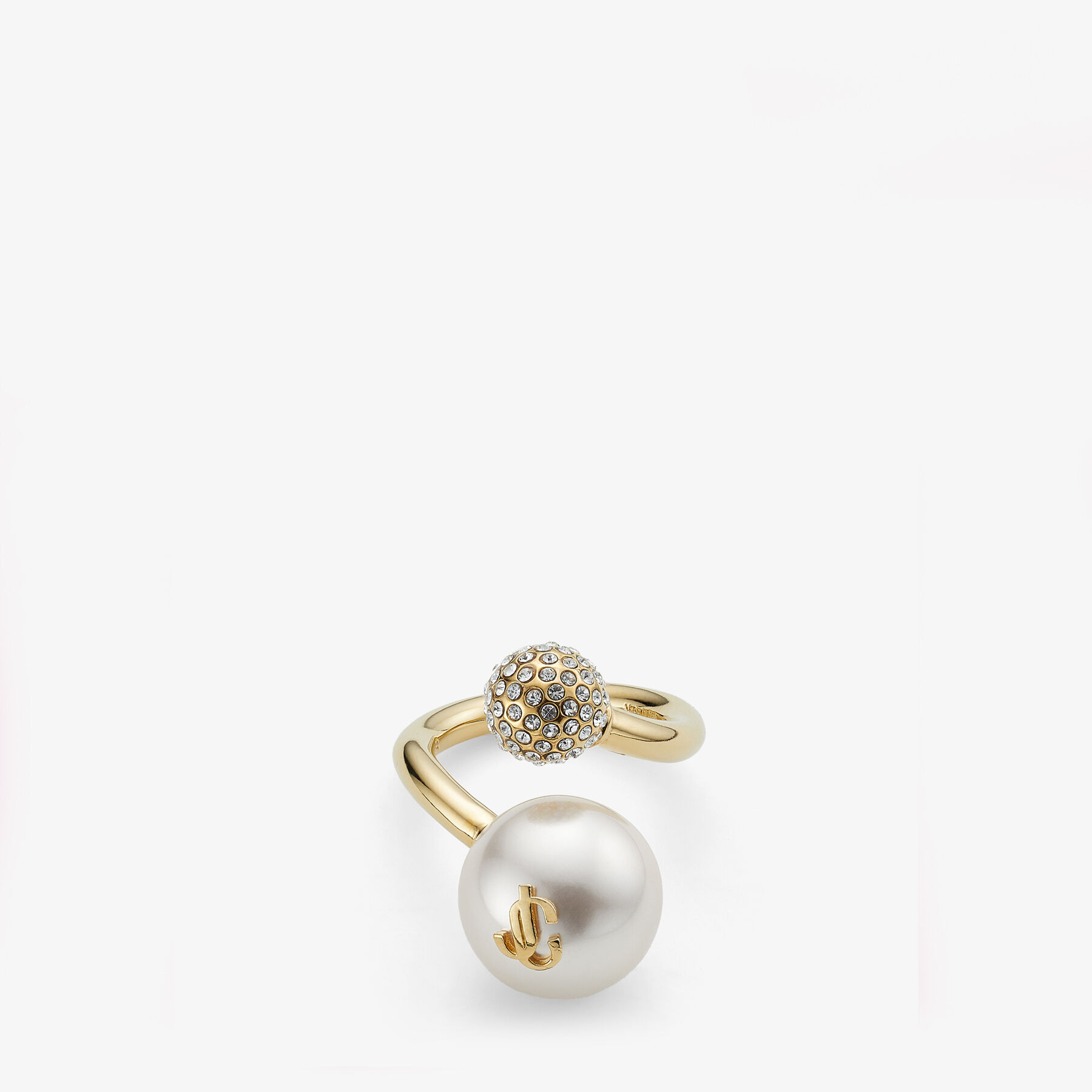 Auri Ring
Gold-Finish Metal Pearl and Crystal Ring - 5