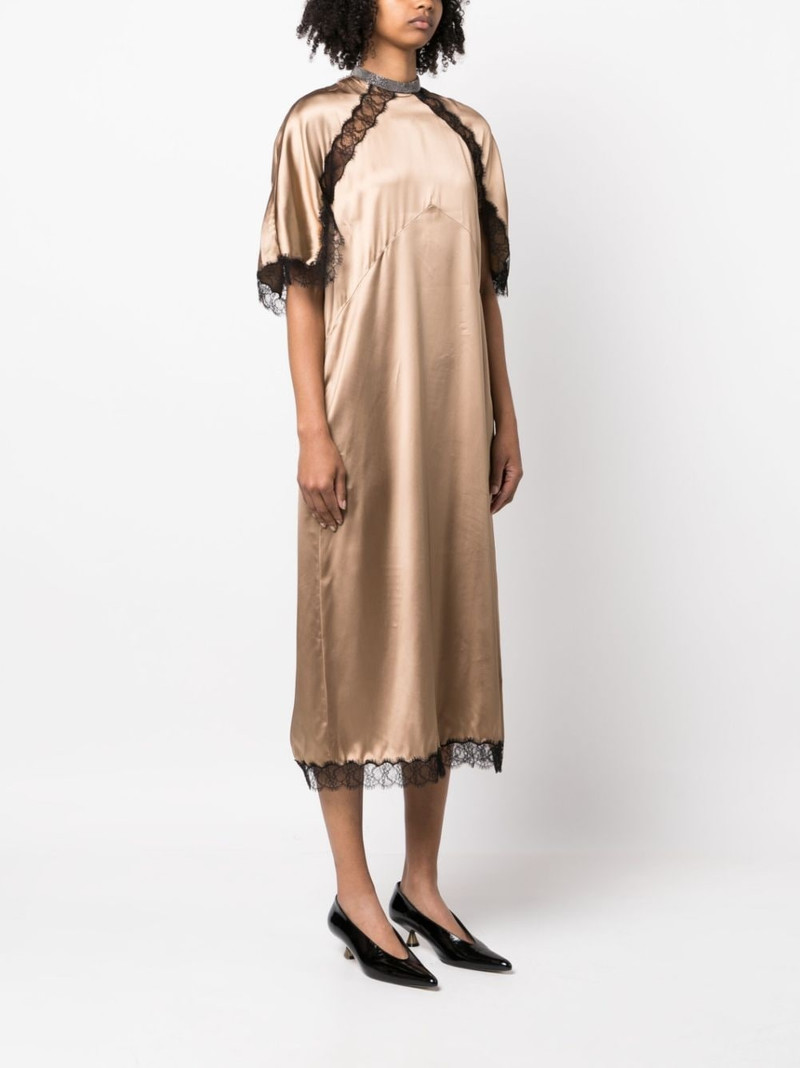lace-trim satin midi dress 3
