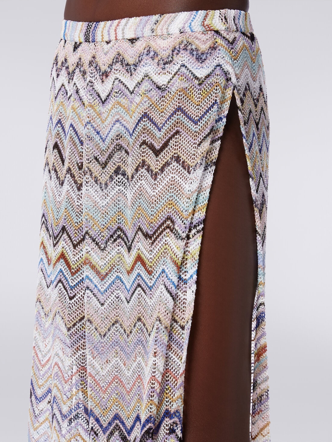 Trousers in zigzag mesh viscose with lurex - 5