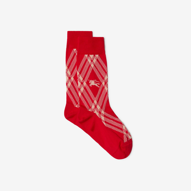 Burberry Check Cotton Blend Socks outlook