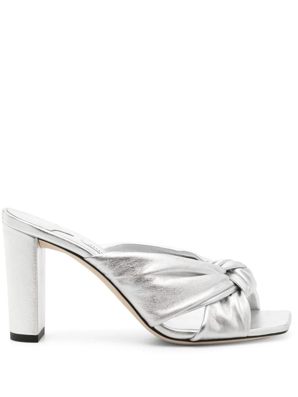 Avenue 85mm metallic leather mules - 1