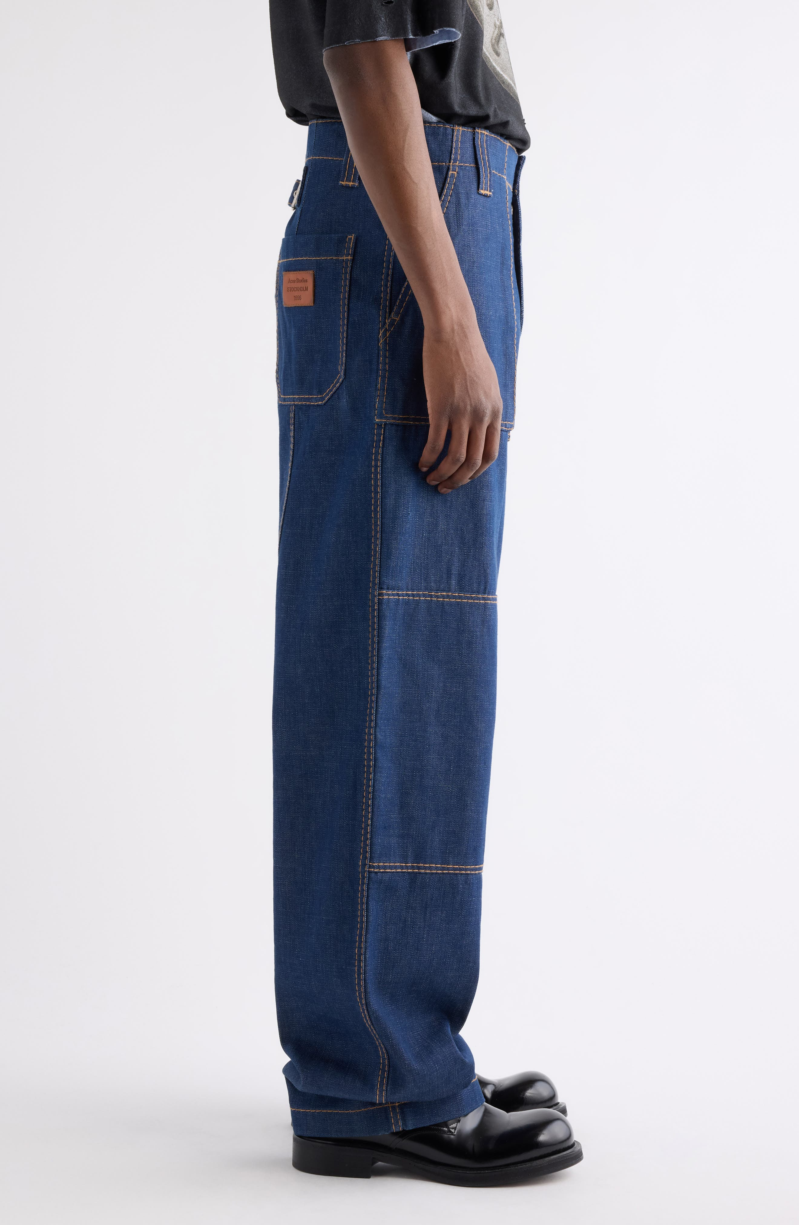 Acne Studios Prino Jeans in Indigo Blue at Nordstrom - 4