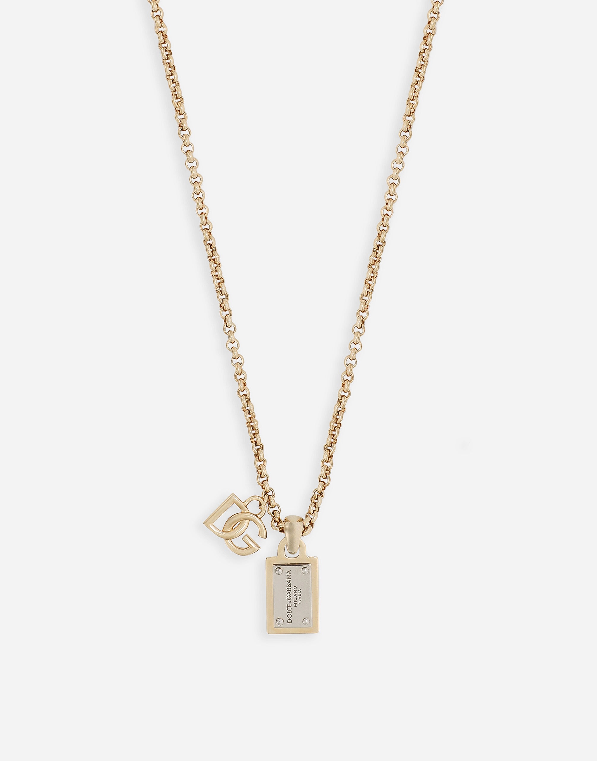 Link necklace with DG logo and tag - 3