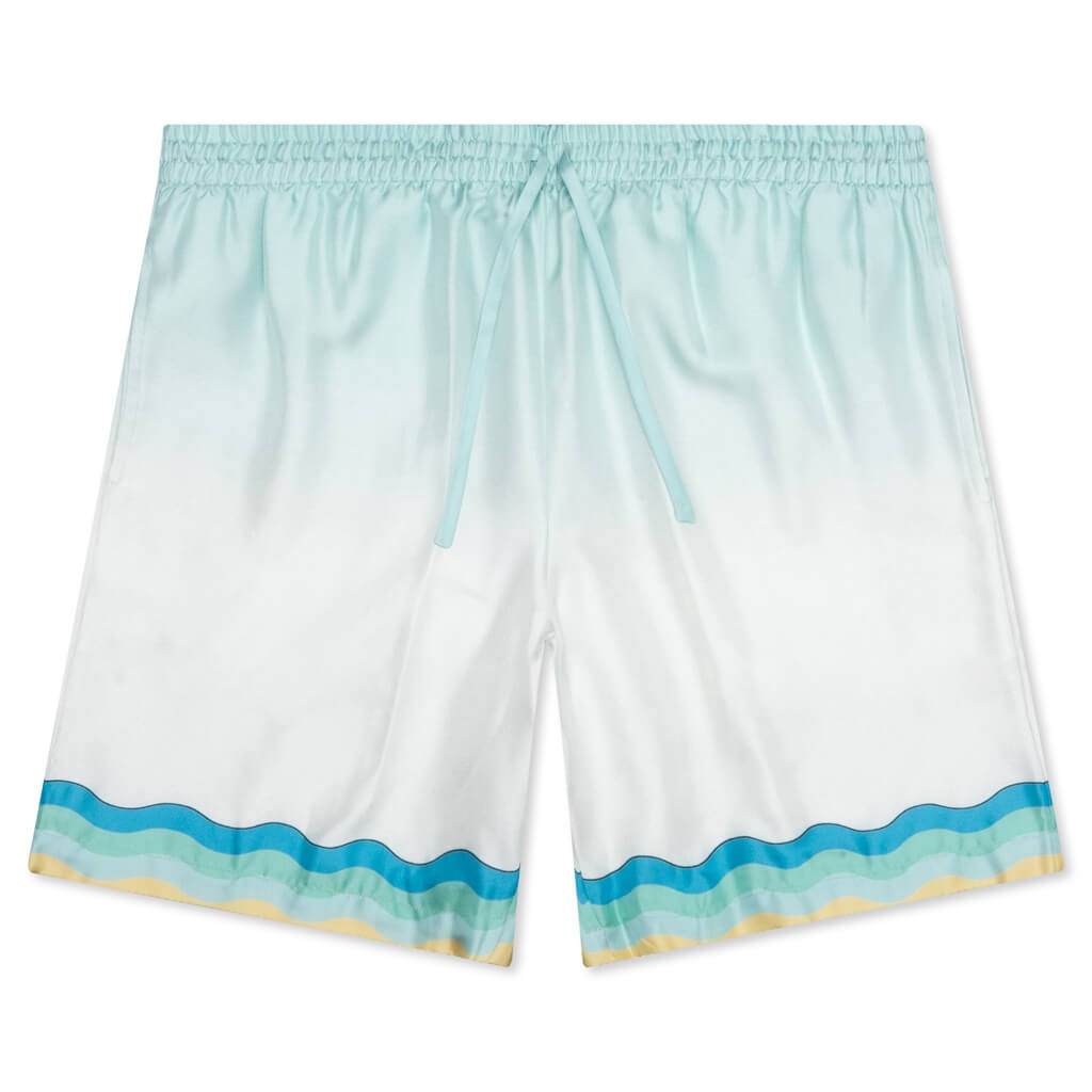 CASABLANCA MEMPHIS ICON SILK SHORTS W/ DRAWSTRINGS - MULTI - 1