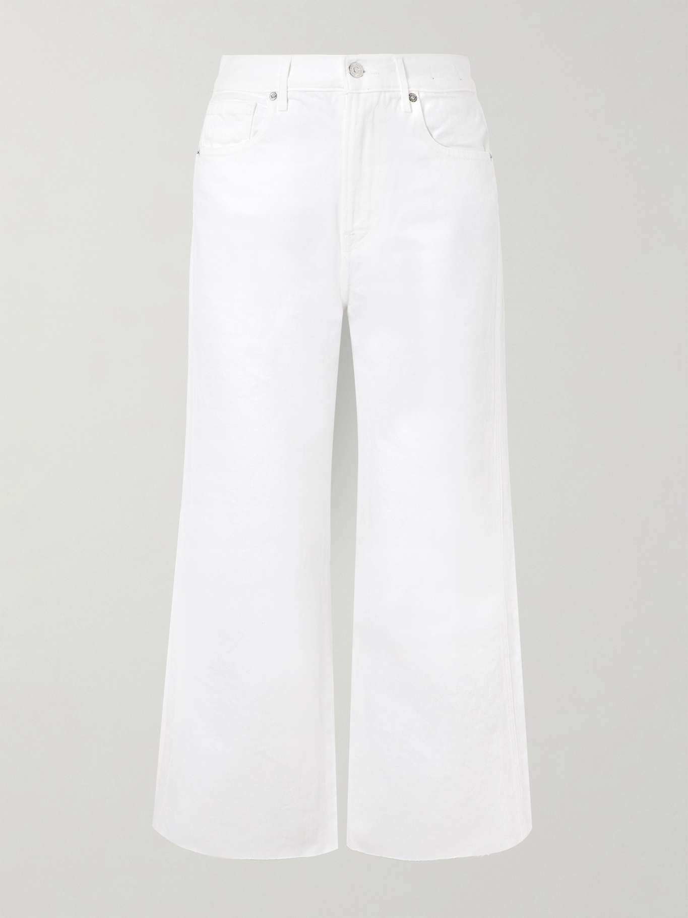 Taylor cropped frayed high-rise wide-leg jeans - 1