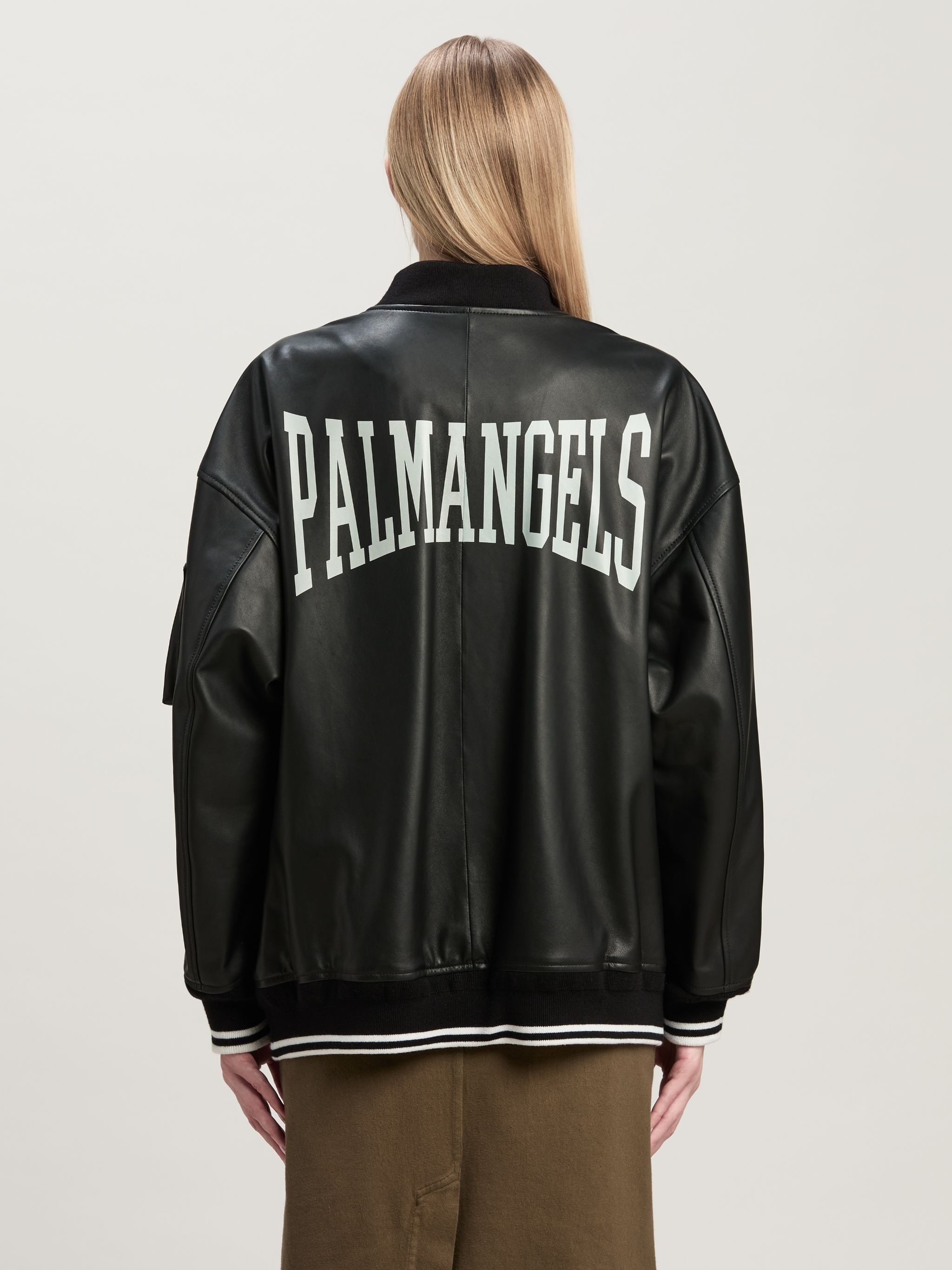 COLLEGE LEATHER BOMBER Jacket - 5