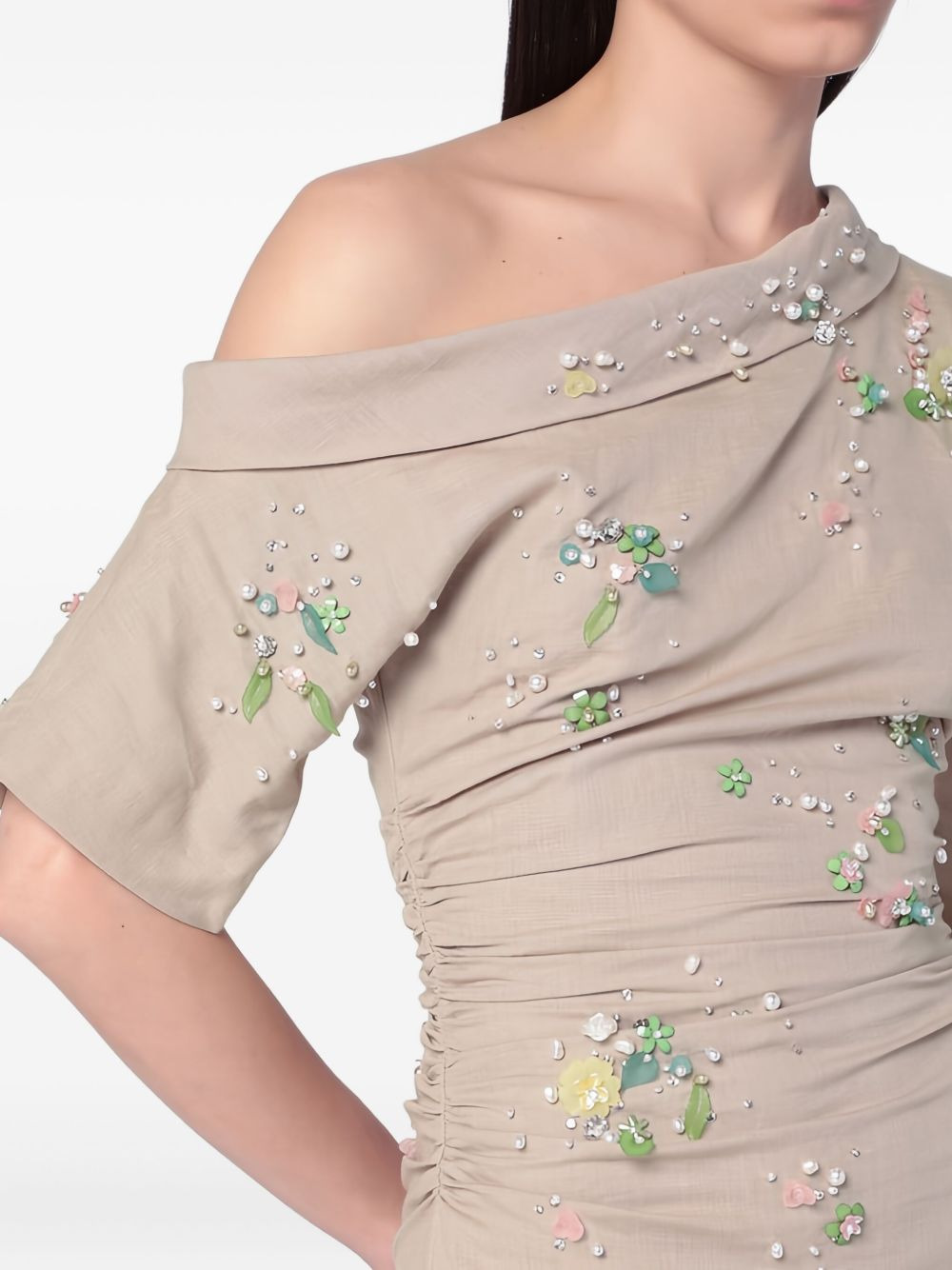 Bowery one-shoulder midi dress - 4