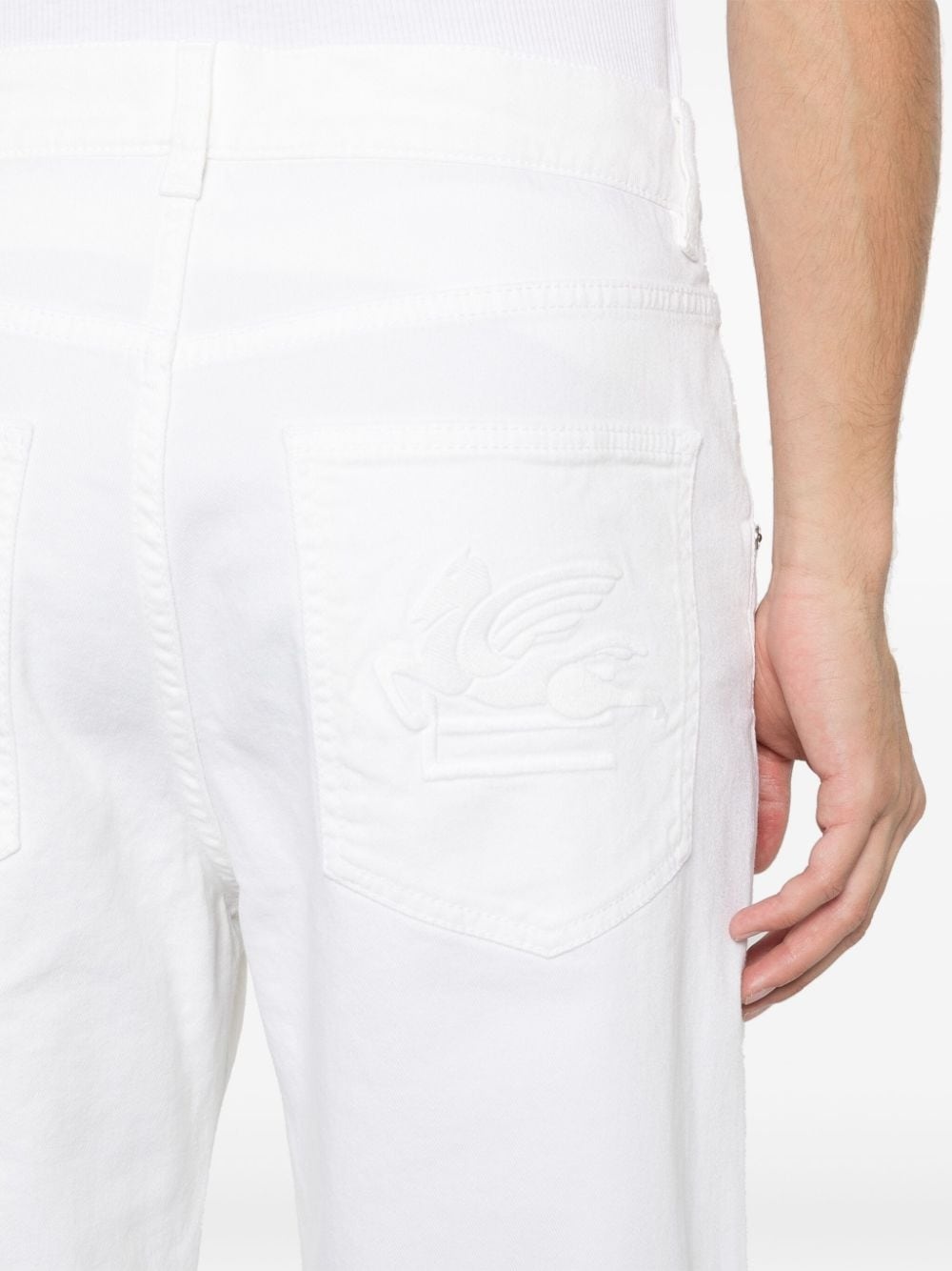 Pegaso-embroidery straight-leg jeans - 5