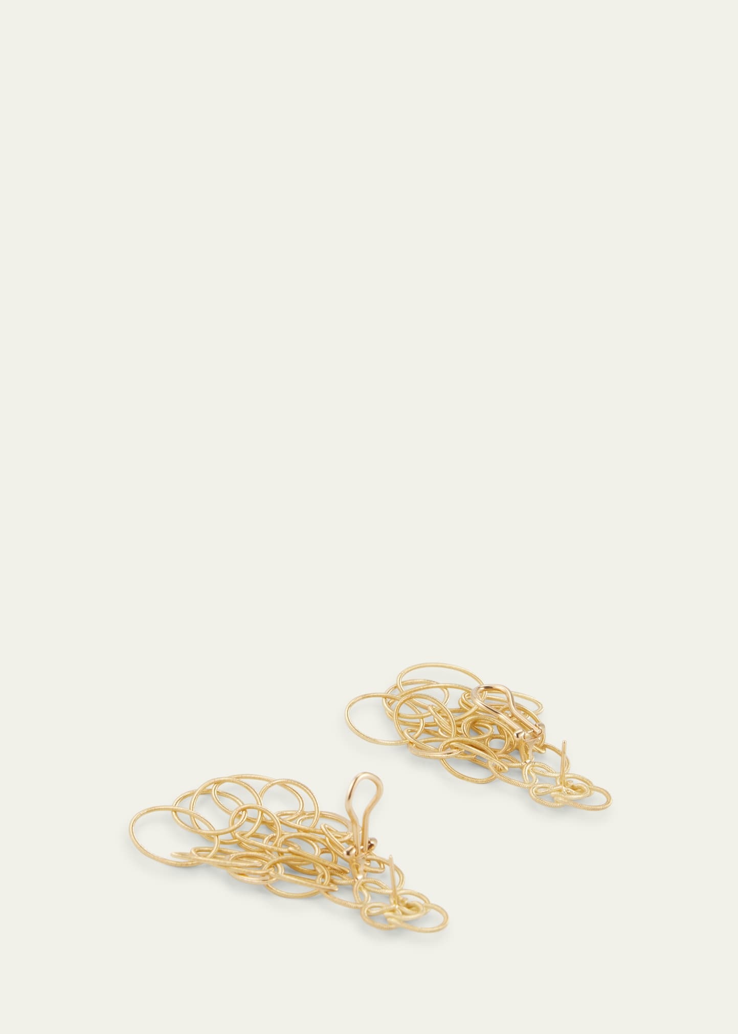 Hawaii 18K Yellow Gold Oval Link Pendant Earrings - 4