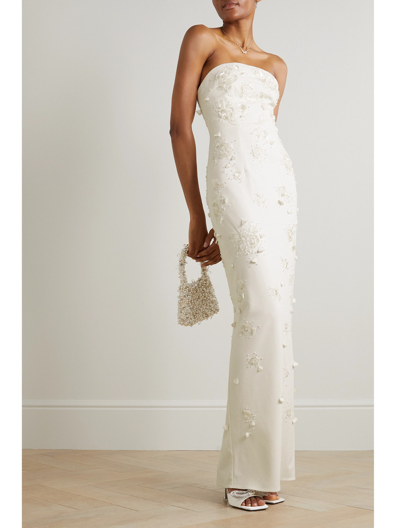 CLIO PEPPIATT Strapless Embellished Stretch-crepe Gown outlook