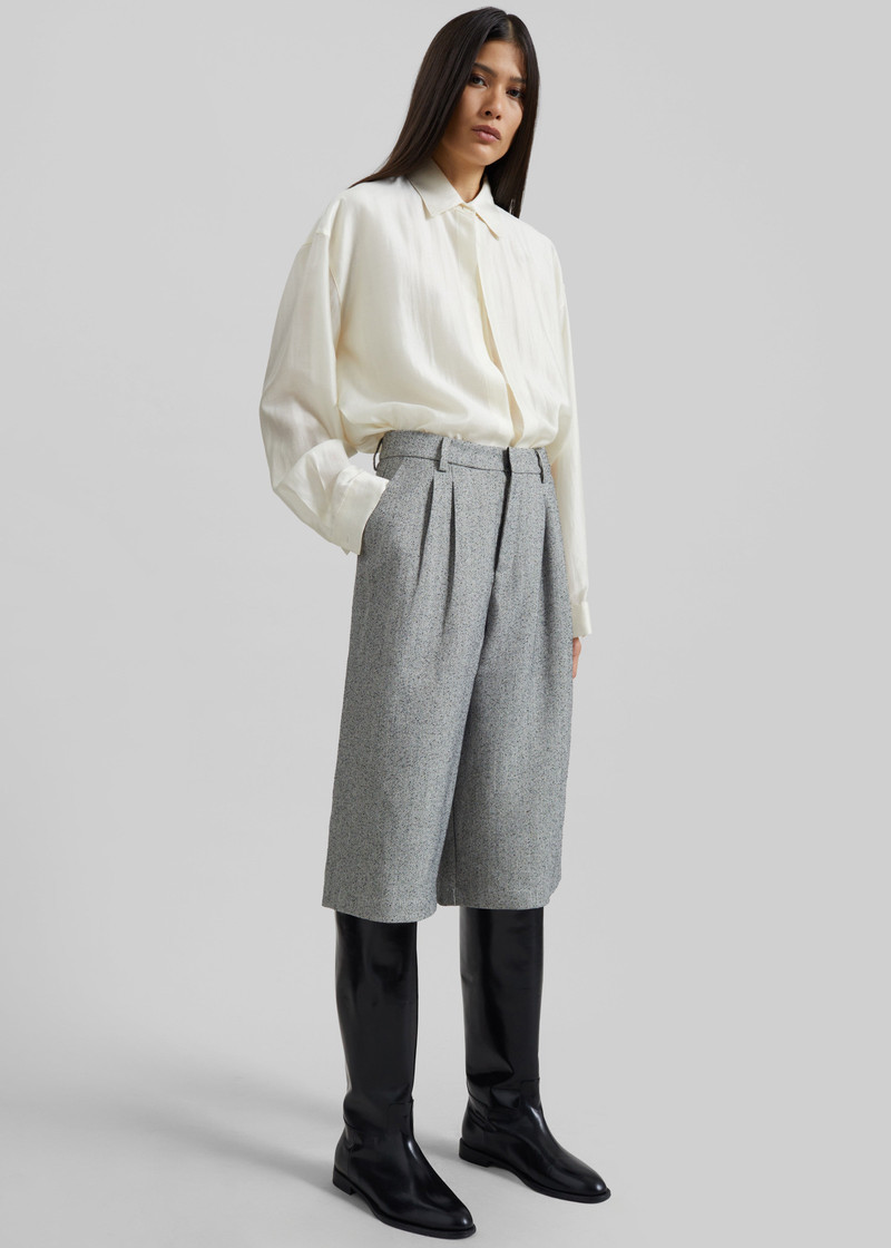 Dunley Bermuda Shorts - Grey Melange 7