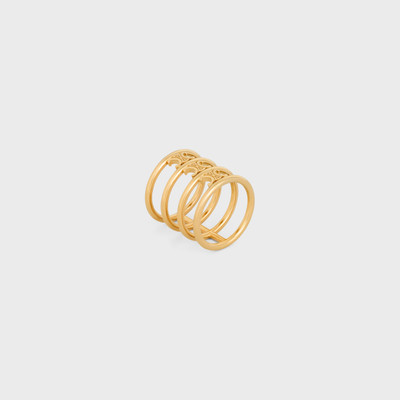 CELINE Triomphe Cage Ring in Brass with Gold Finish outlook