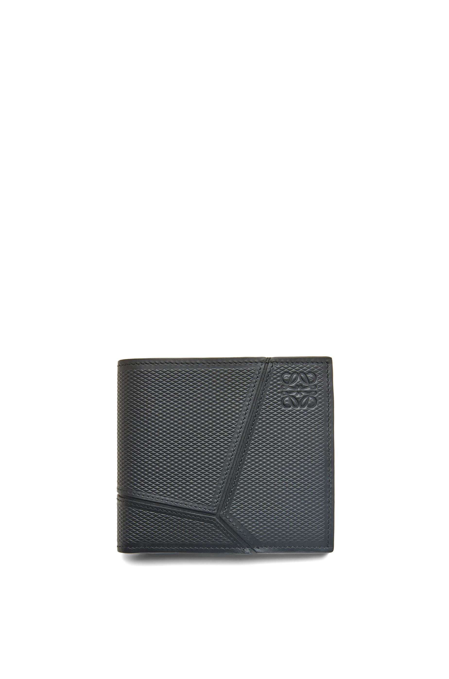 Puzzle bifold wallet in diamond calfskin - 1
