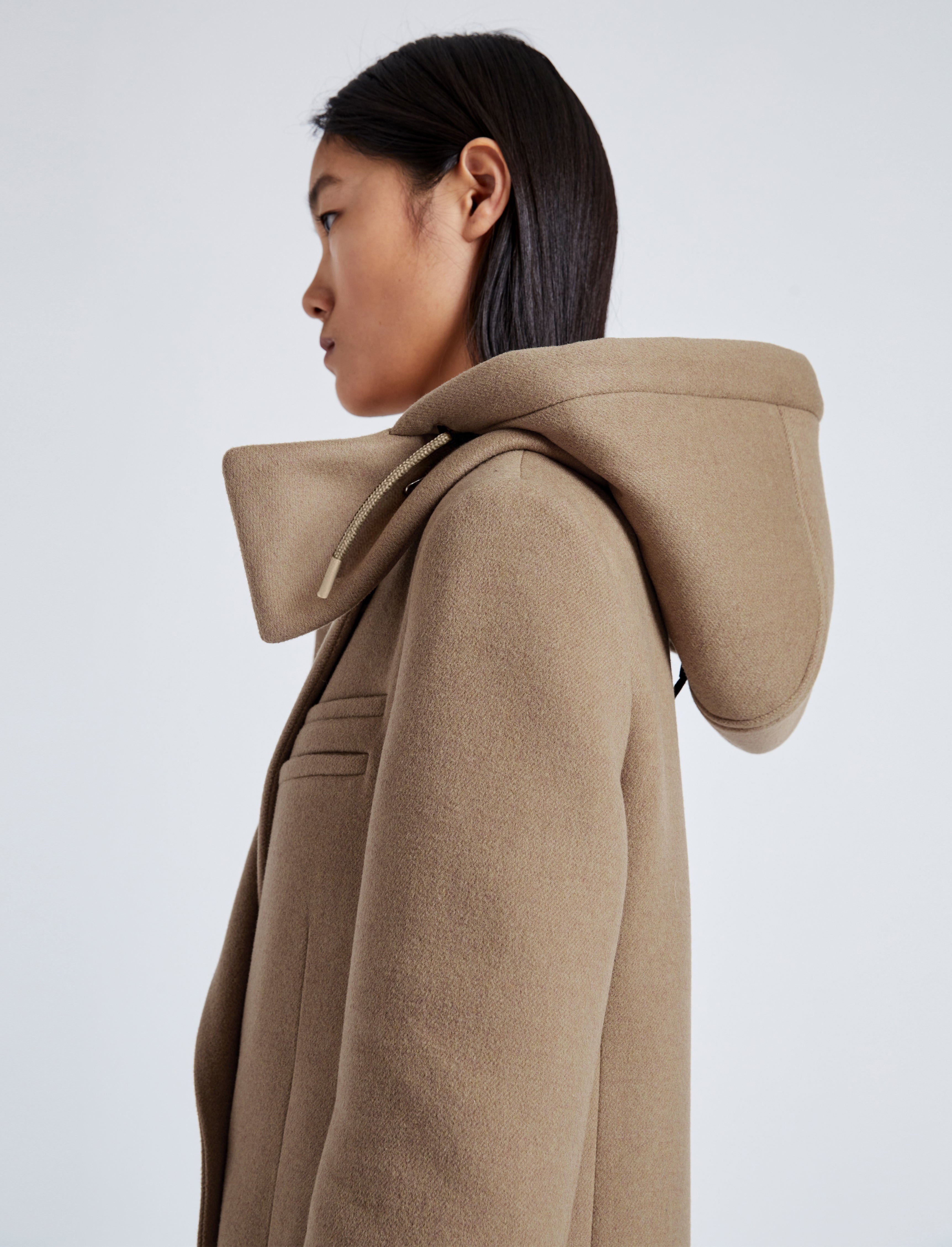 Reed Coat in Brushed Melange Wool - 5