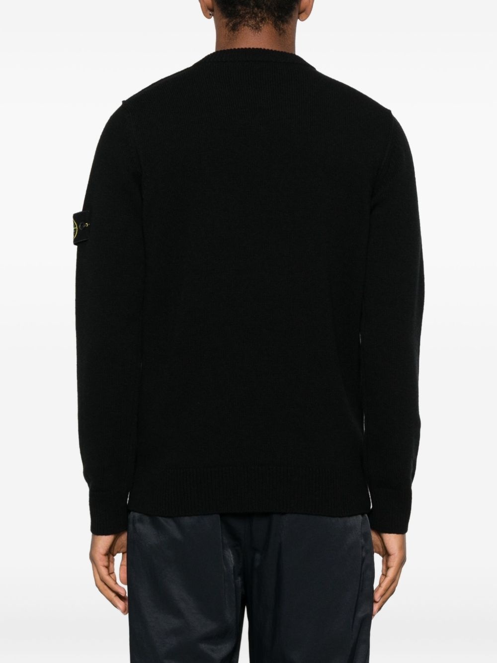v-neck logo-badge sweater - 4
