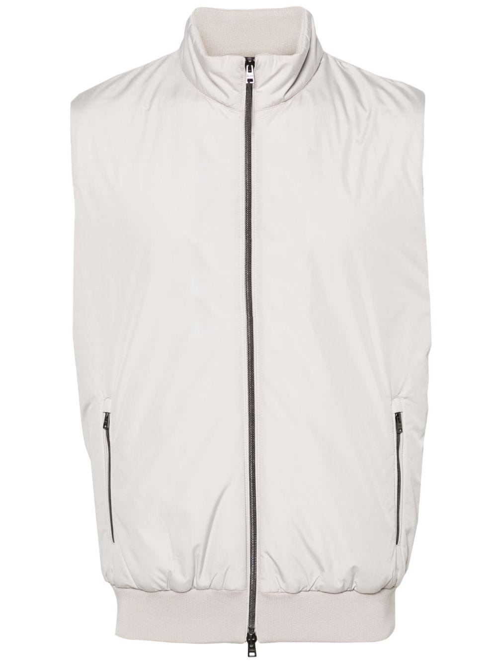 zip-up panelled gilet - 2