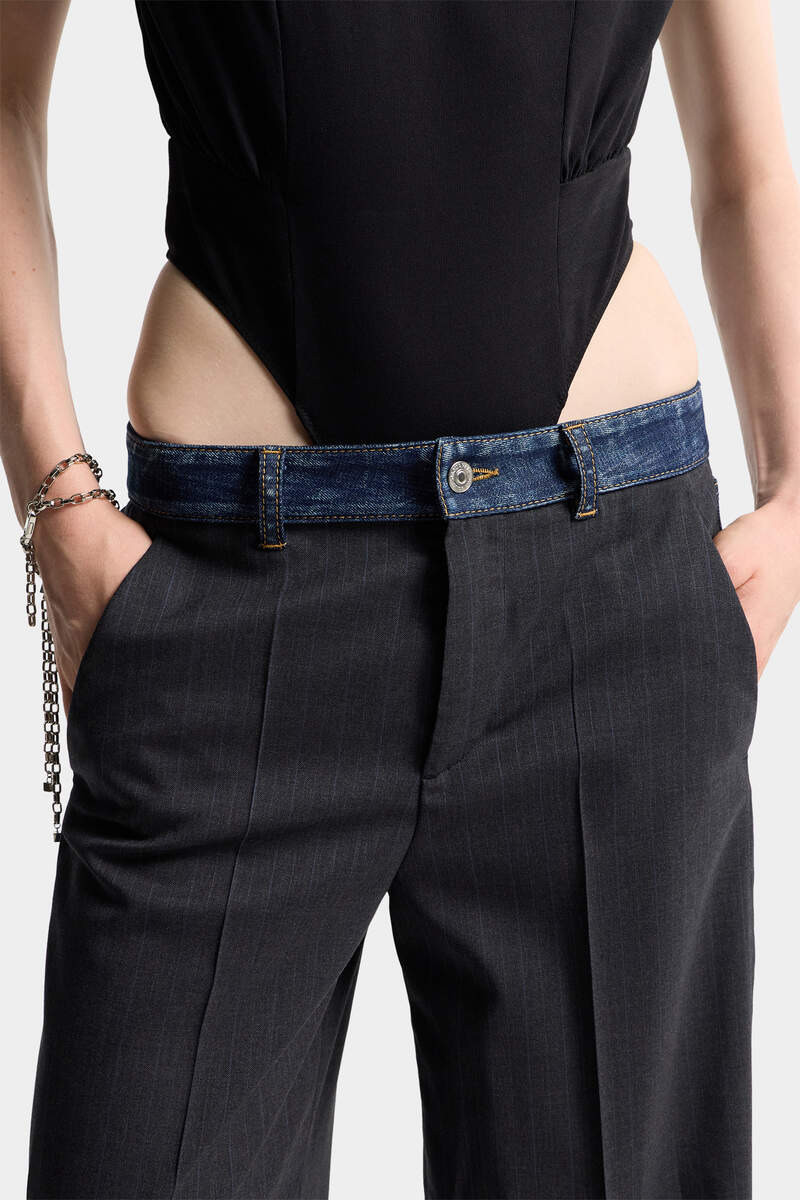 DARK REBEL RIDER WASH HYBRID DENIM TAILOR LOOSE PANT 5
