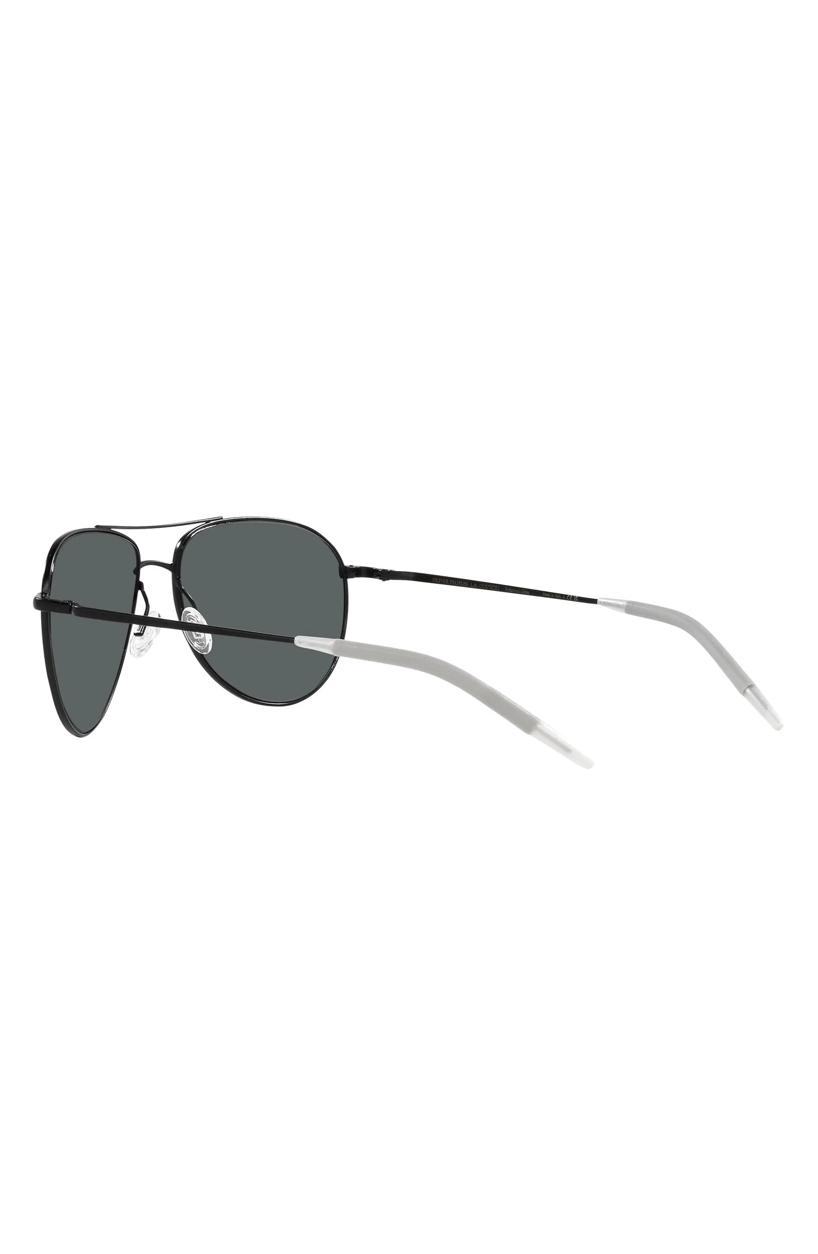 Dresner 56mm Polarized Aviator Sunglasses - 5