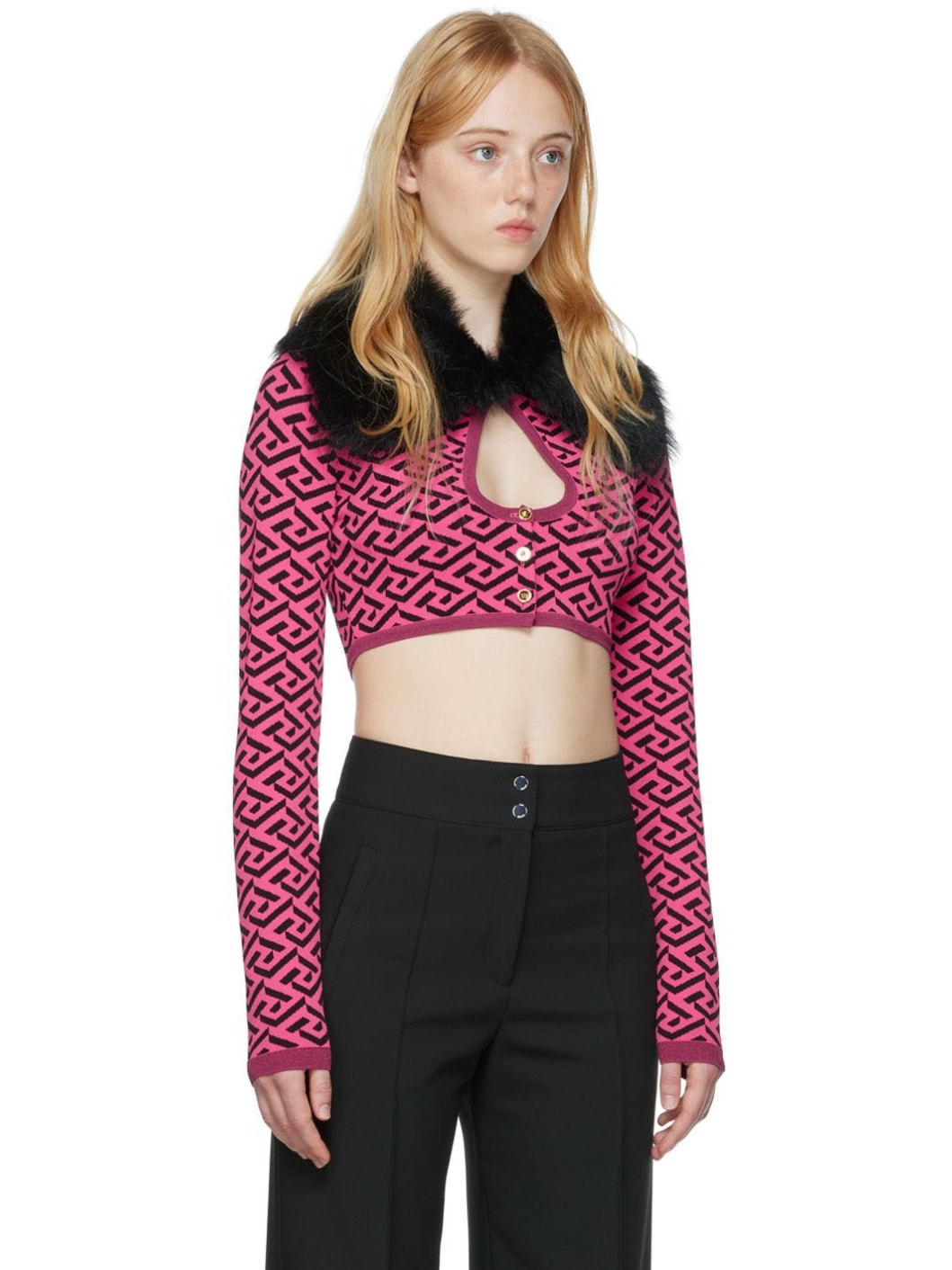Pink 'La Greca' Cardigan - 2