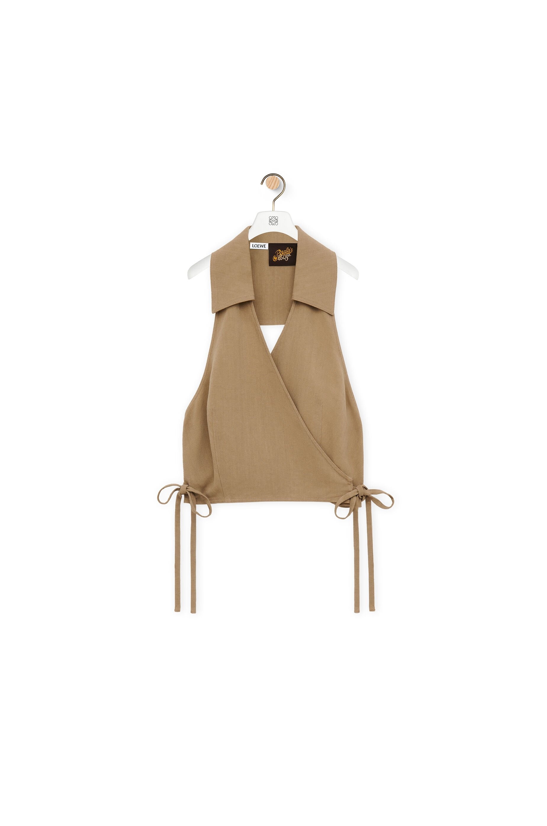 Wrap top in viscose and linen - 1
