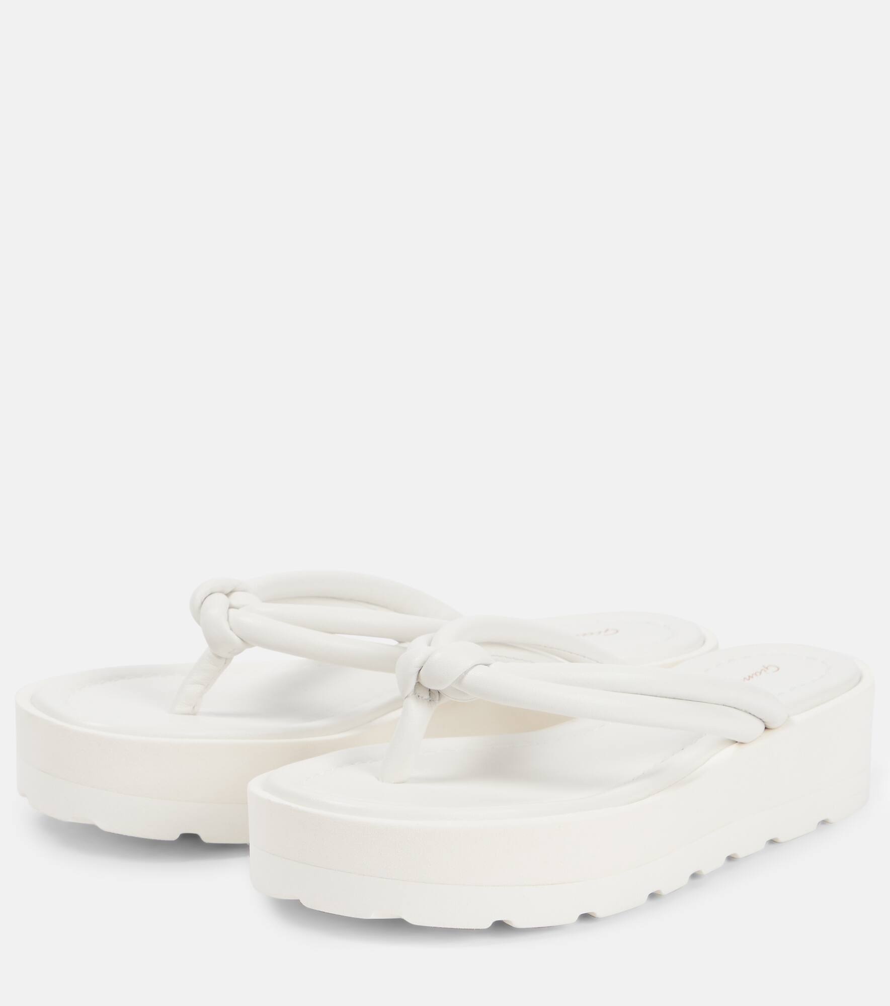 Leather thong sandal - 5