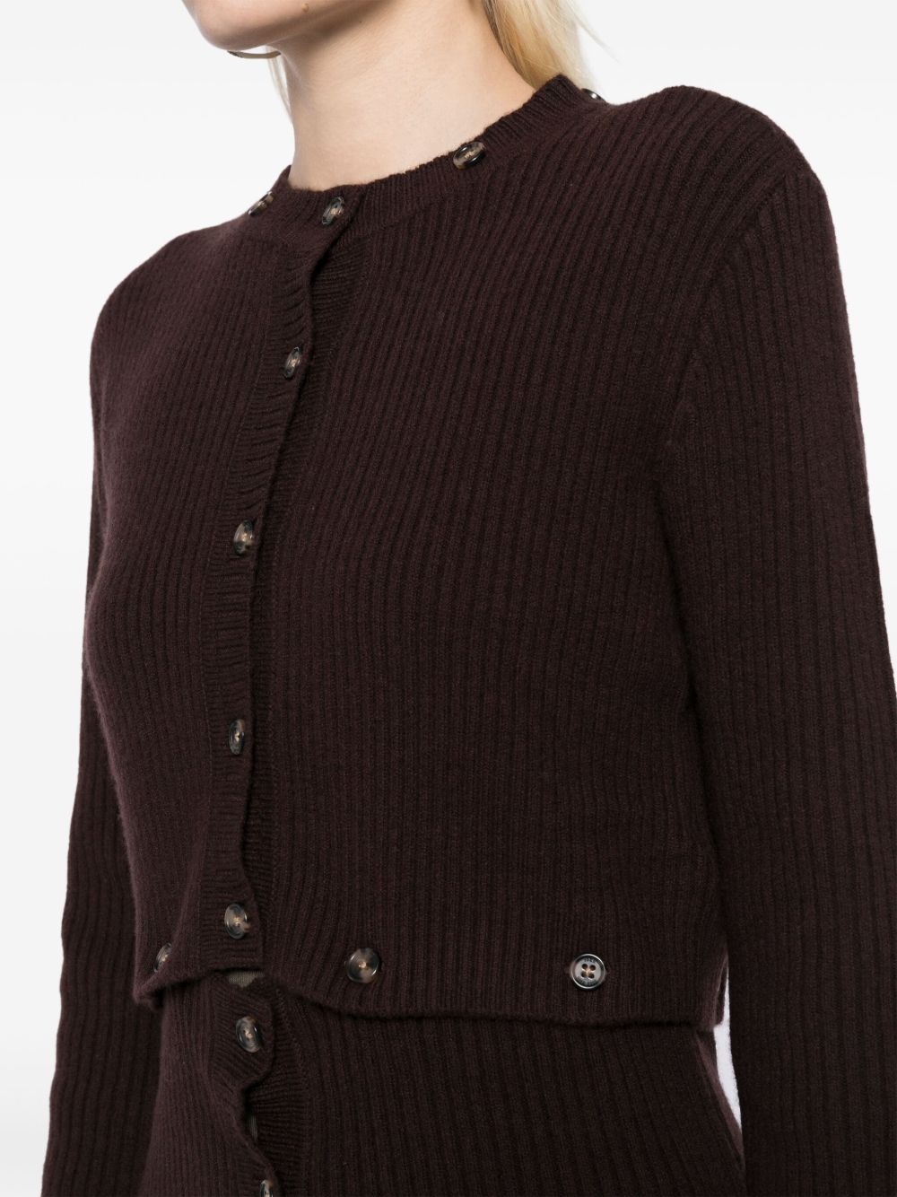 multi buttons cardigan - 5