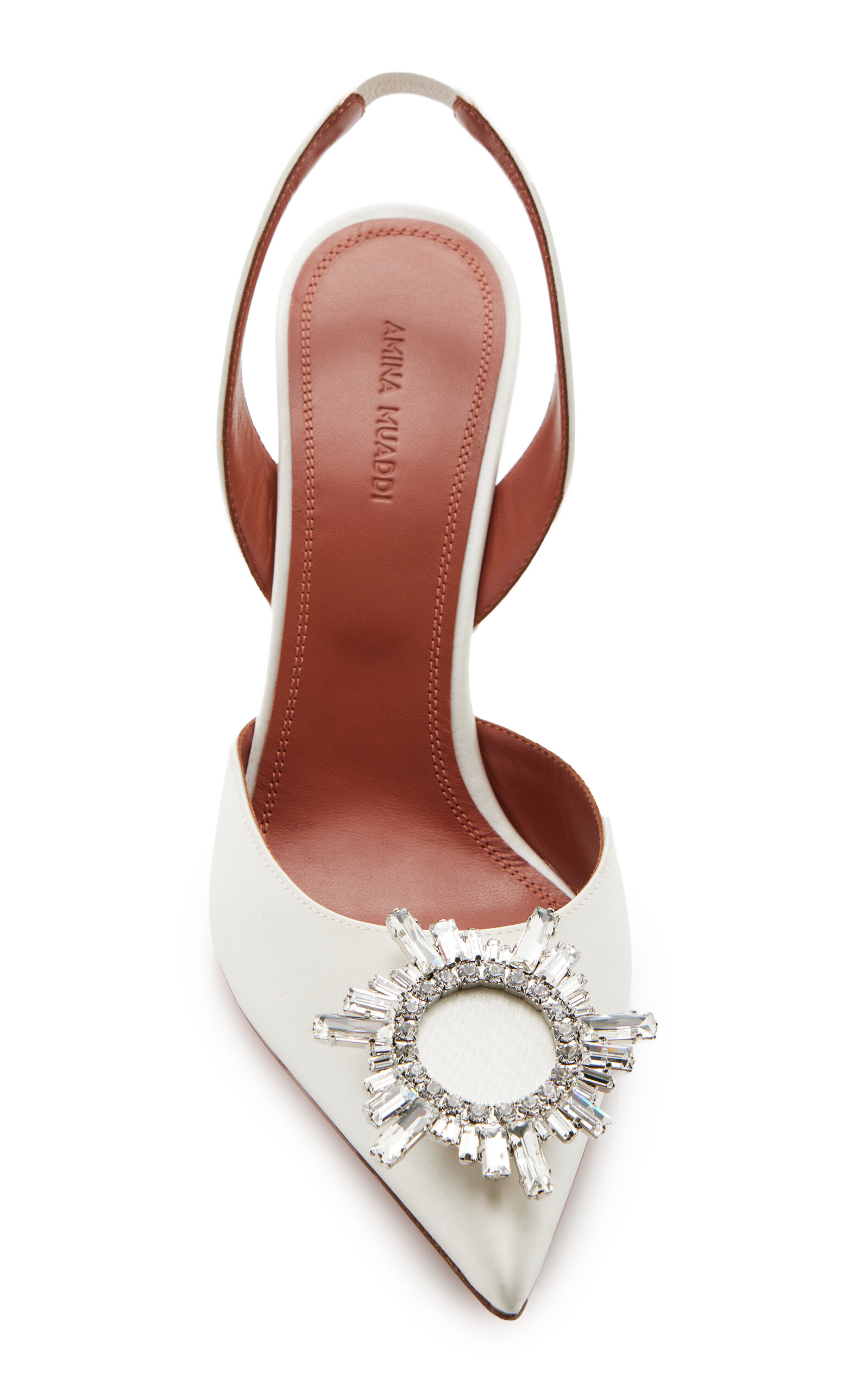 Begum Satin Slingback Pumps white - 3
