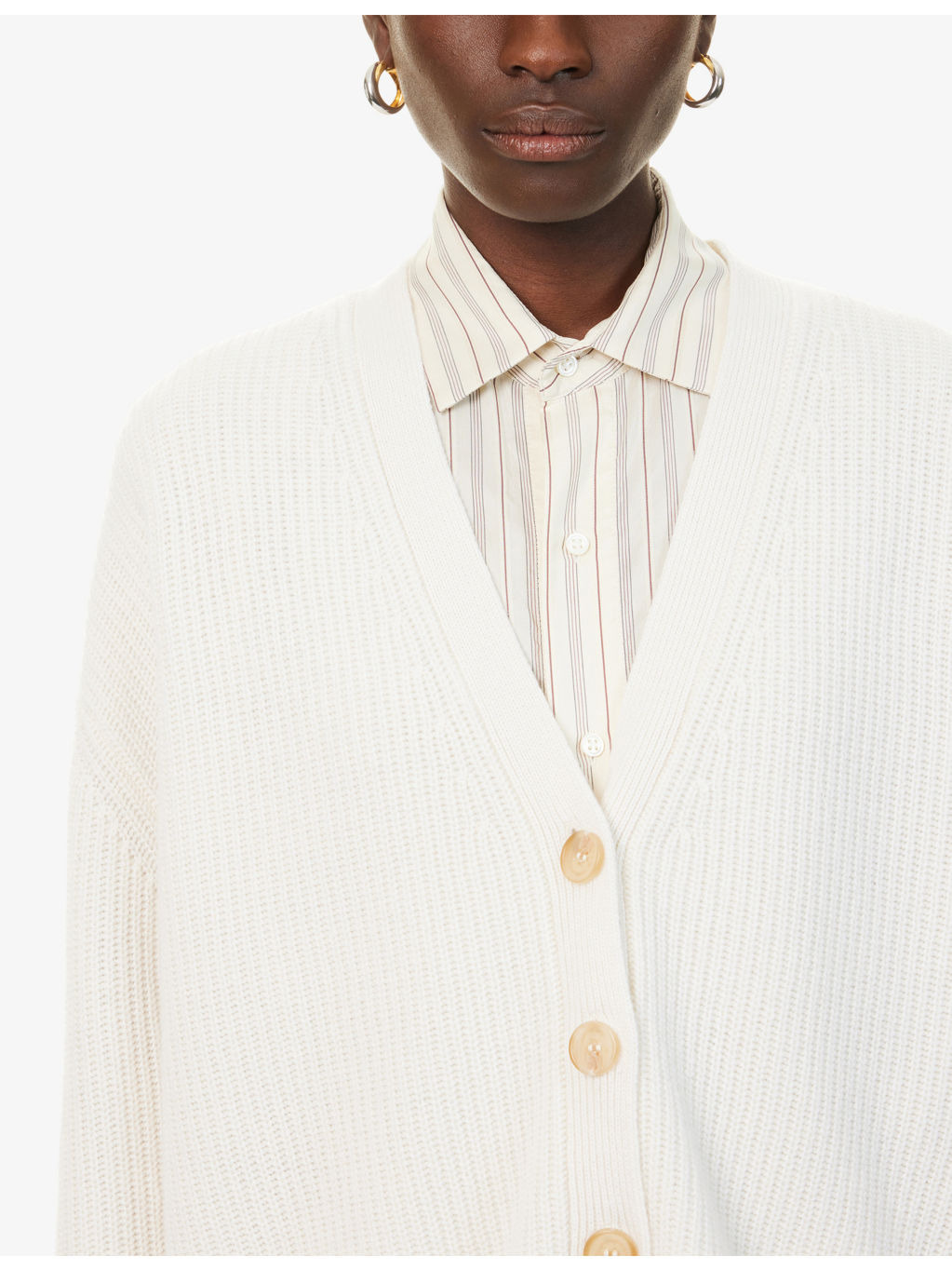 Cocoon V-Neck Cashmere Cardigan - 5