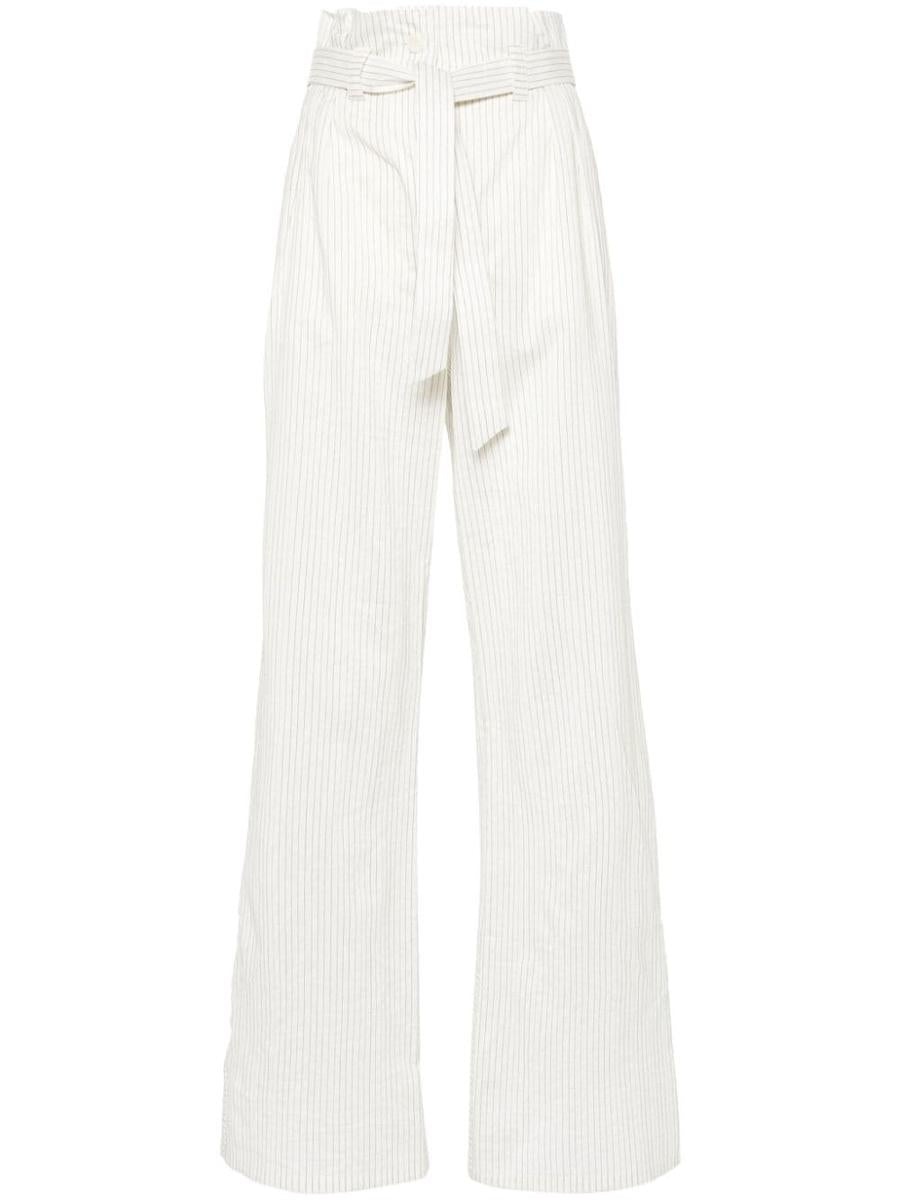 Max Mara MAX MARA COTTON AND SILK BLEND TROUSERS - 1