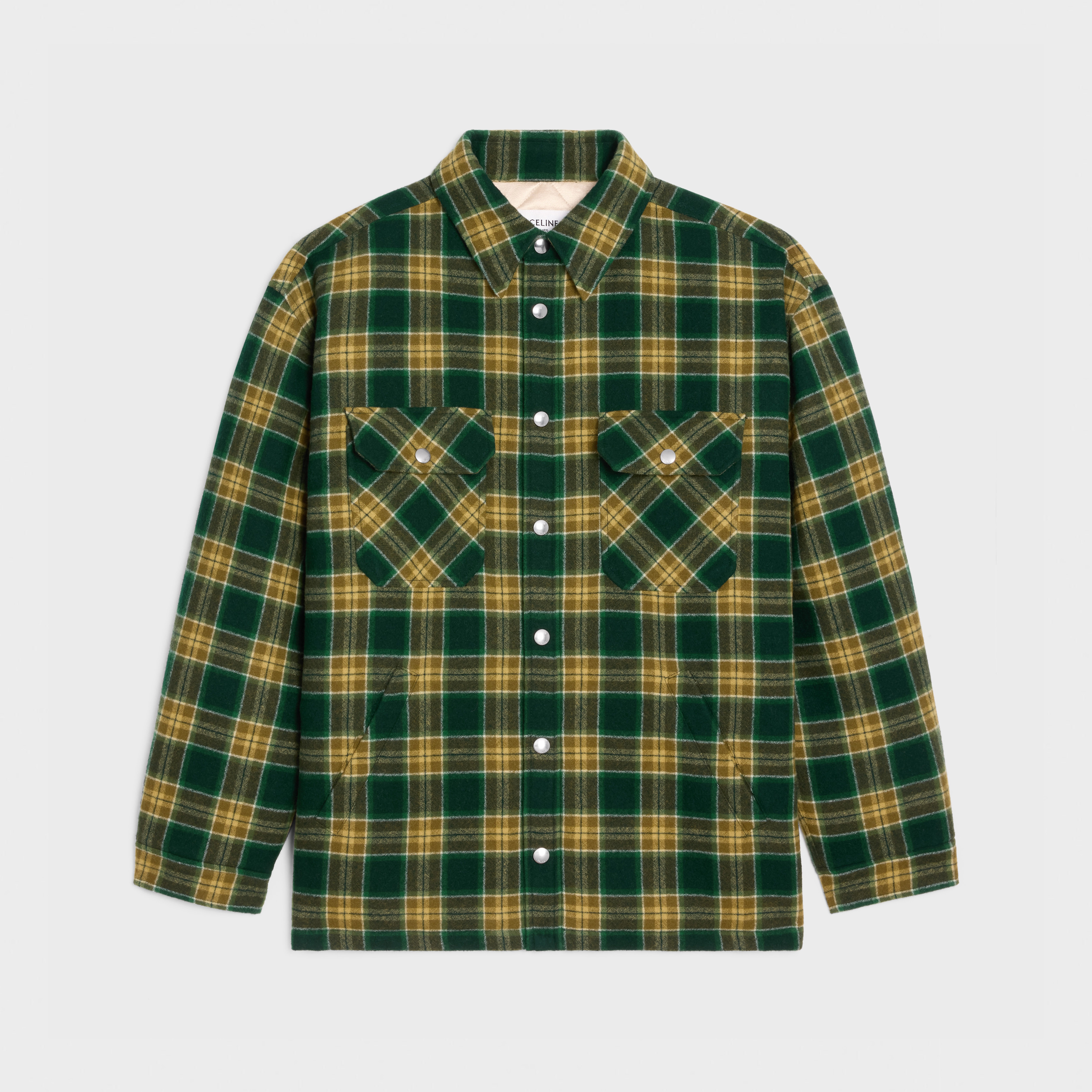 OVERSHIRT IN CHECKED WOOL - 1
