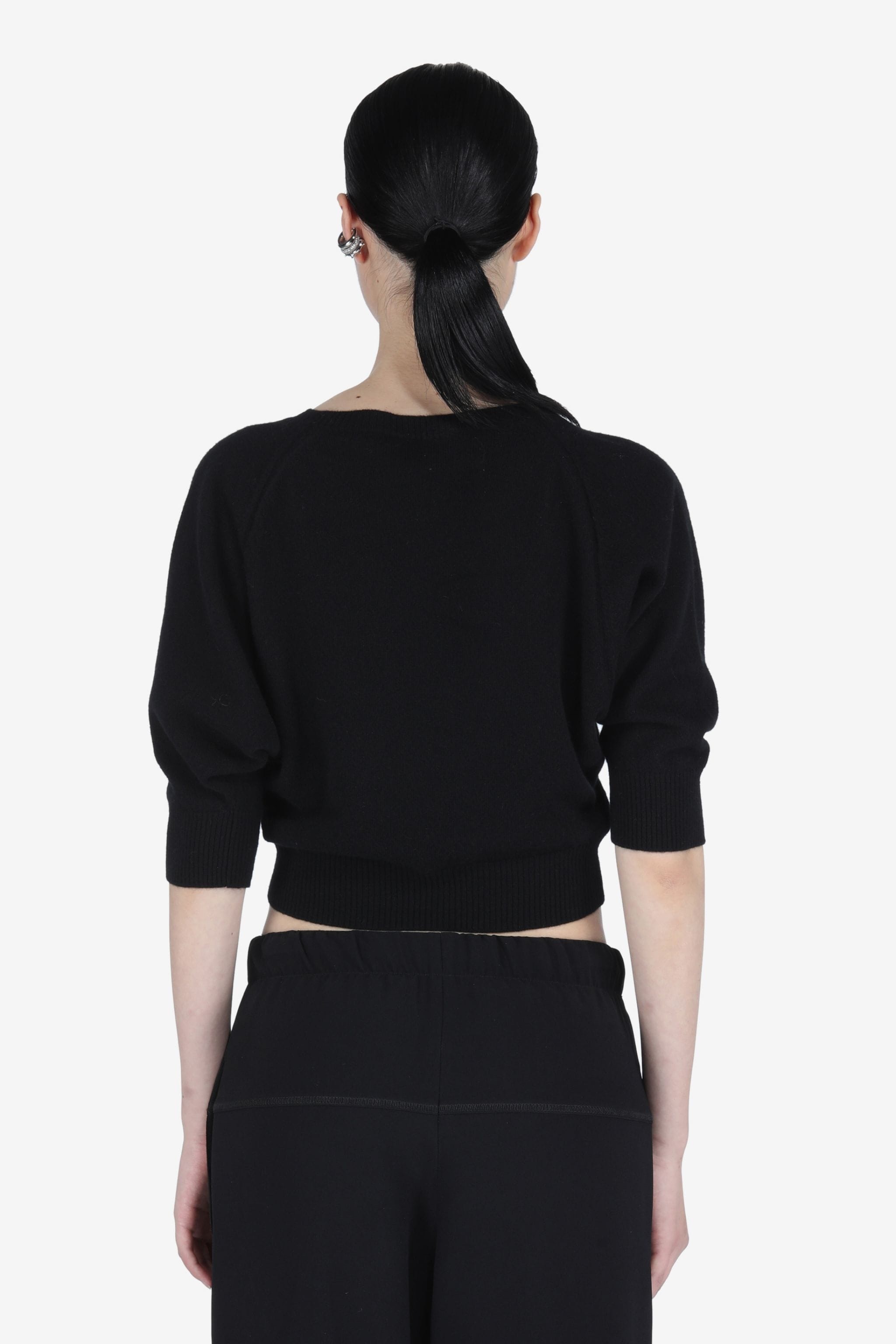 LOGO-PATCH CROPPED SWEATER - 2