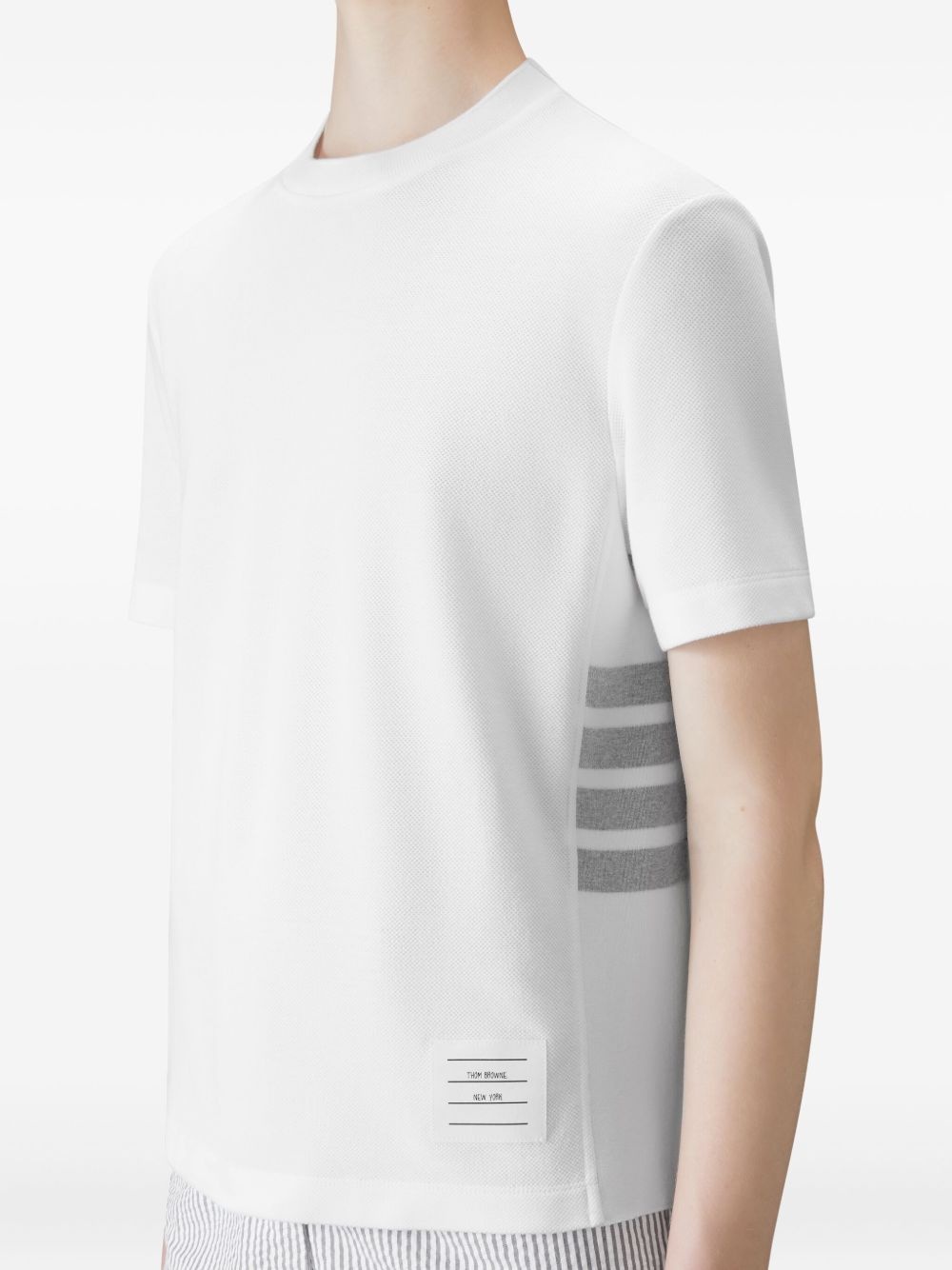 4-Bar stripe-detail T-shirt - 4