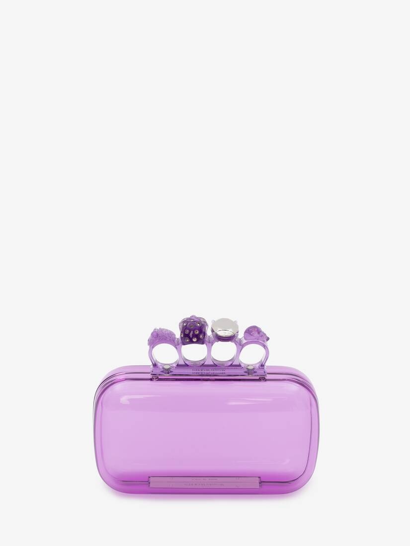 Skull Four-ring Clutch in Lilac - 3