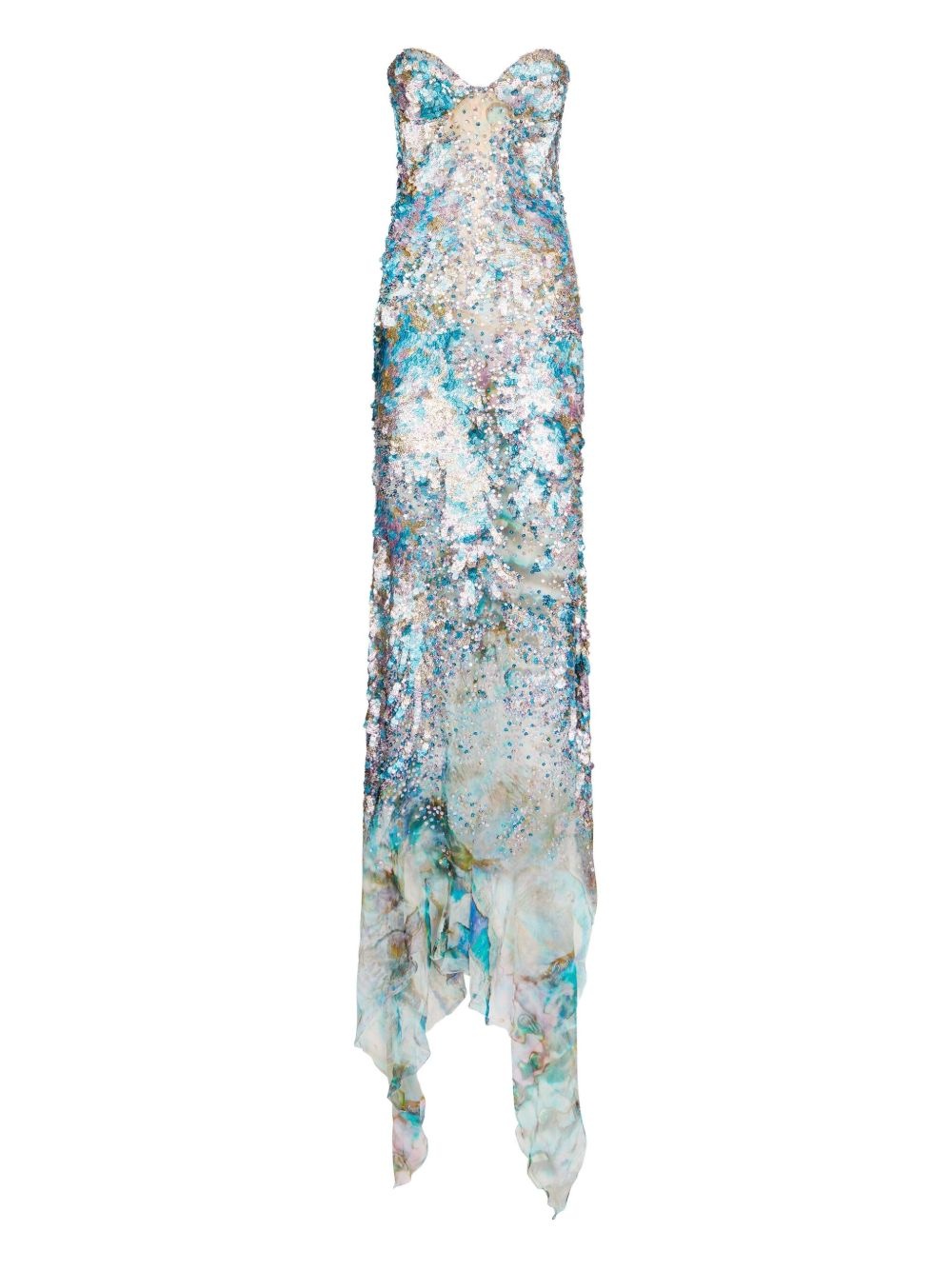 sequinned maxi dress - 1