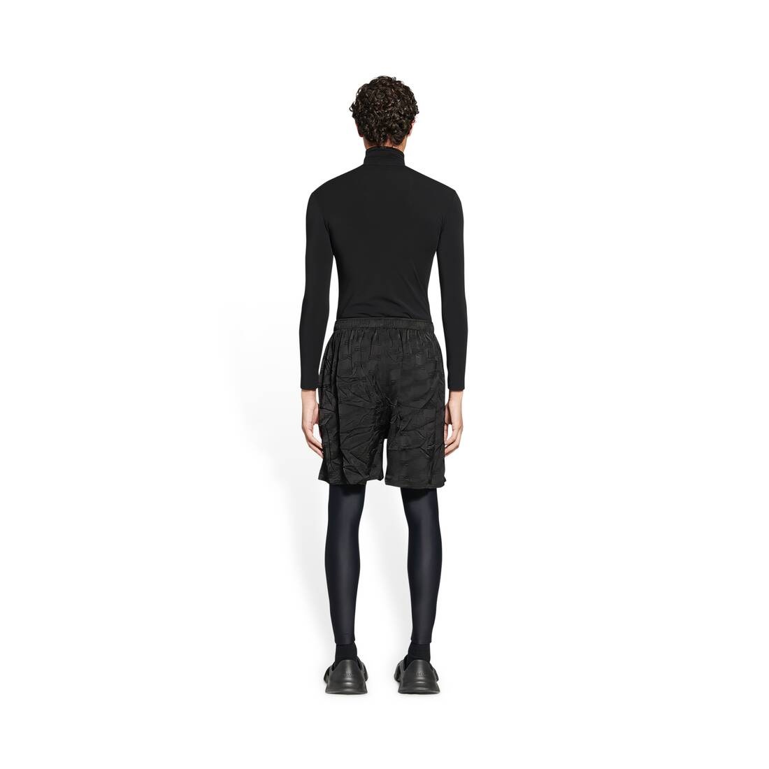 Men's Bb Monogram Pyjama Shorts  in Black - 4