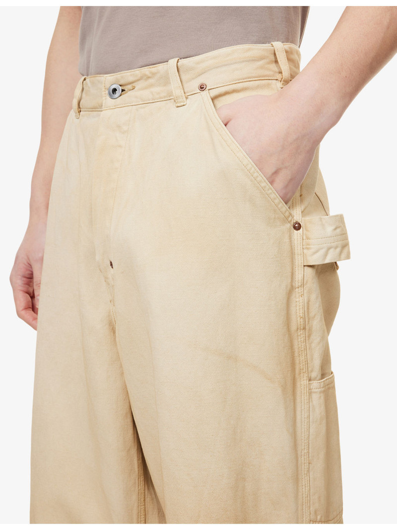 Vintage Silk Hemp Cotton-Blend Painter Trousers 5