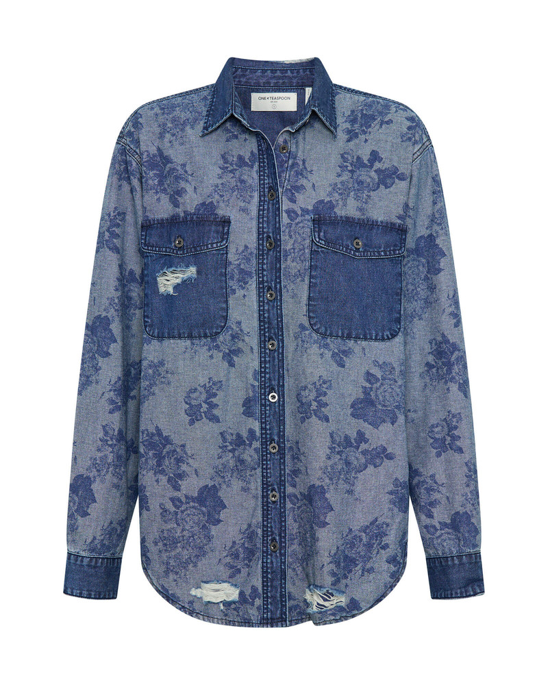 Everyday Denim Shirt - Rosewood 1