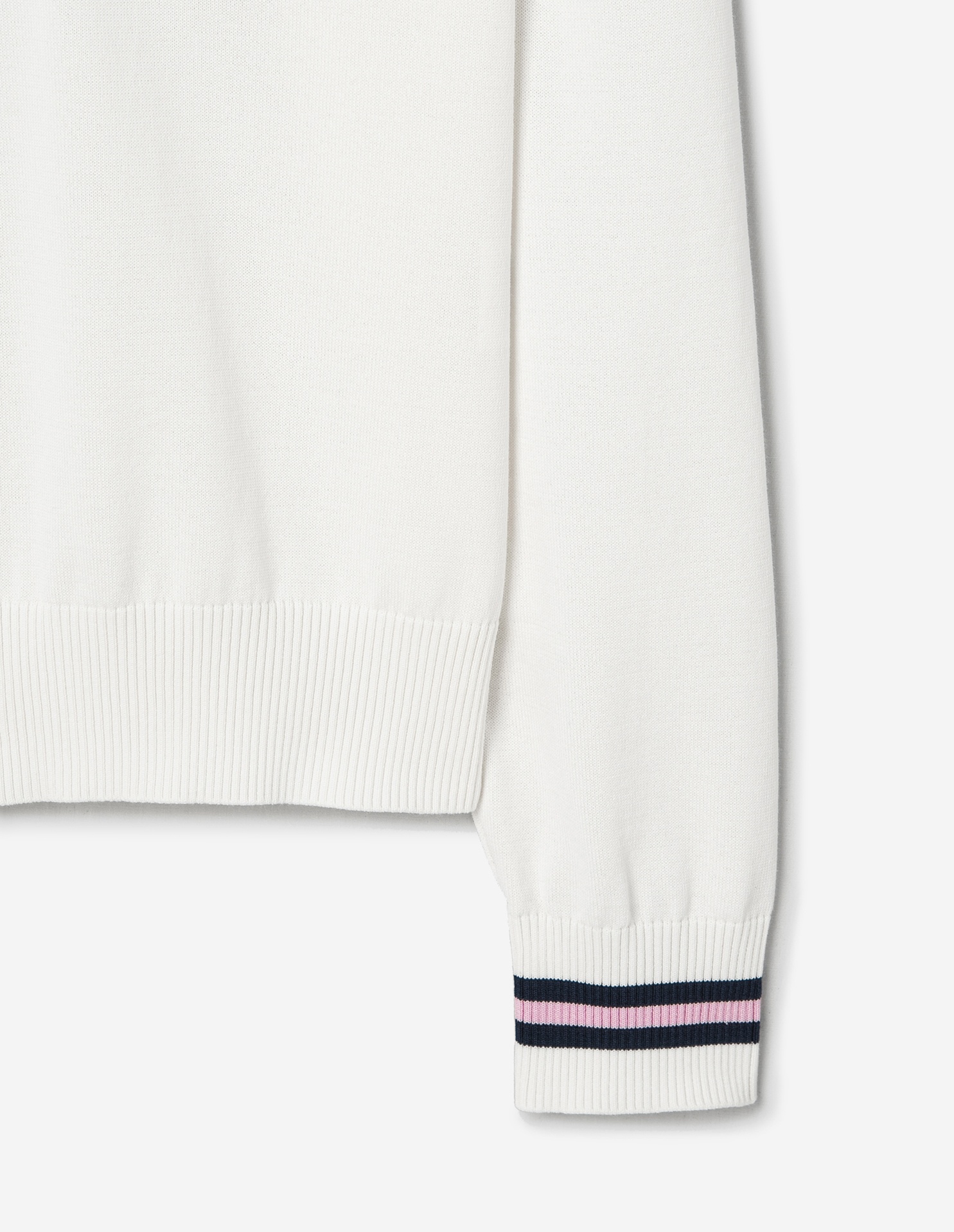 Women Crest Logo Vneck Pullover Sweater - 8
