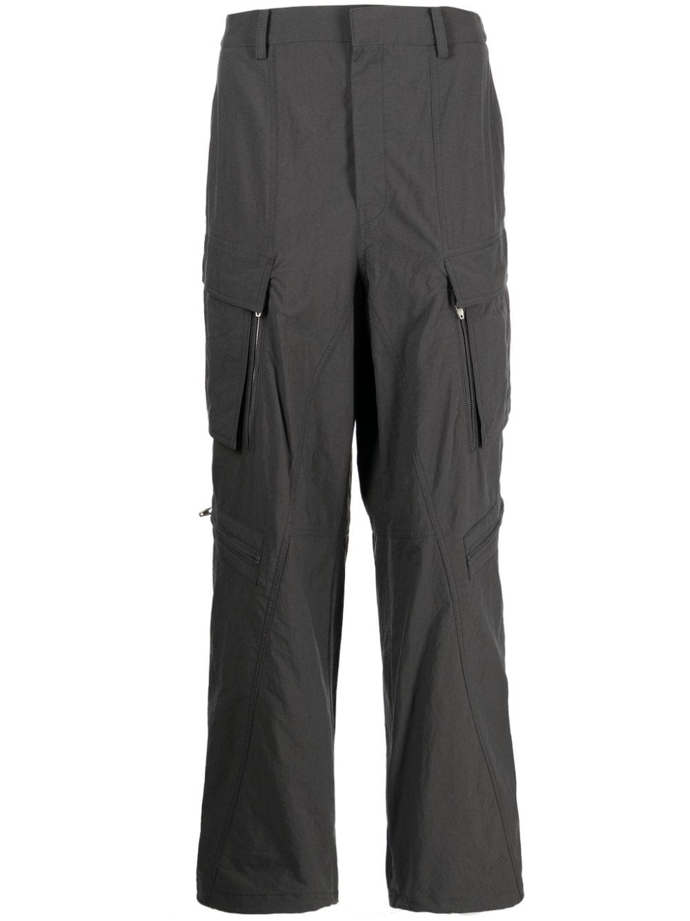 wide-leg cargo trousers - 1