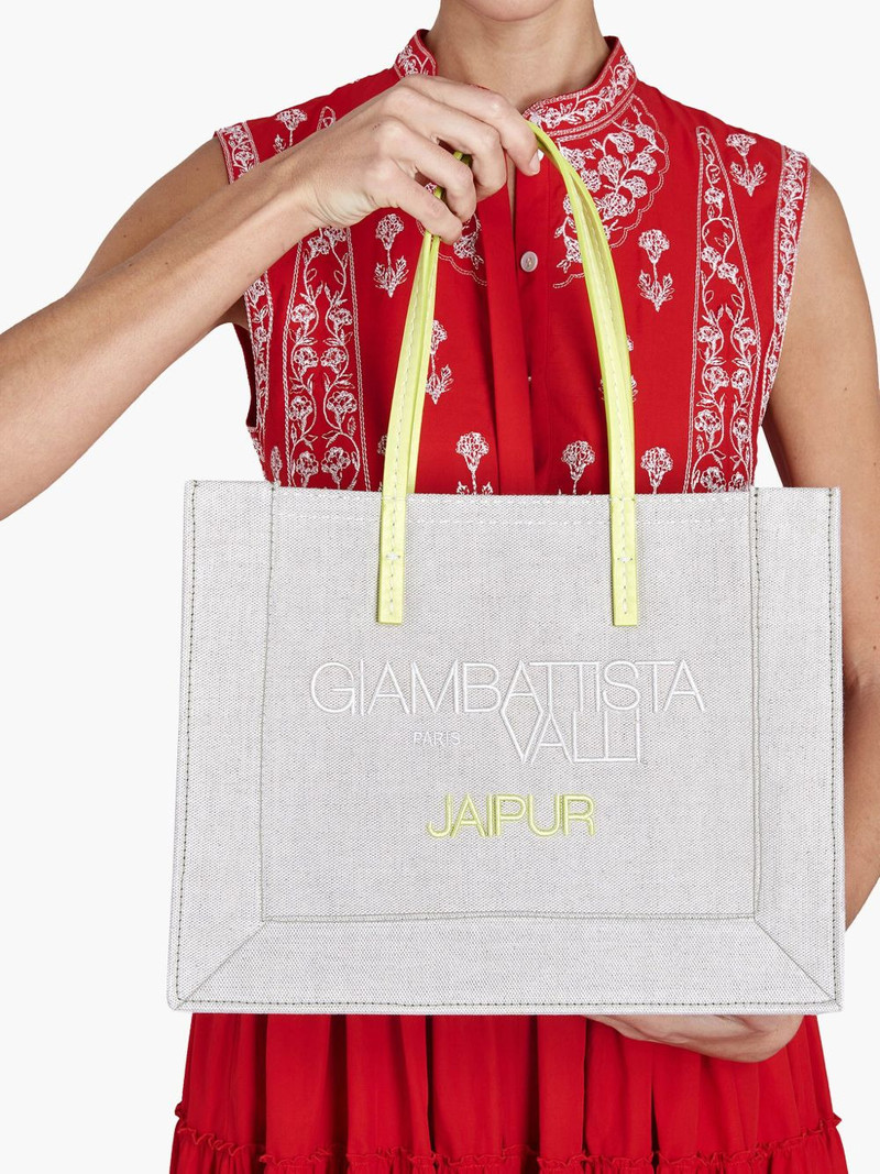 GIAMBATTISTA VALLI leather tote bag outlook