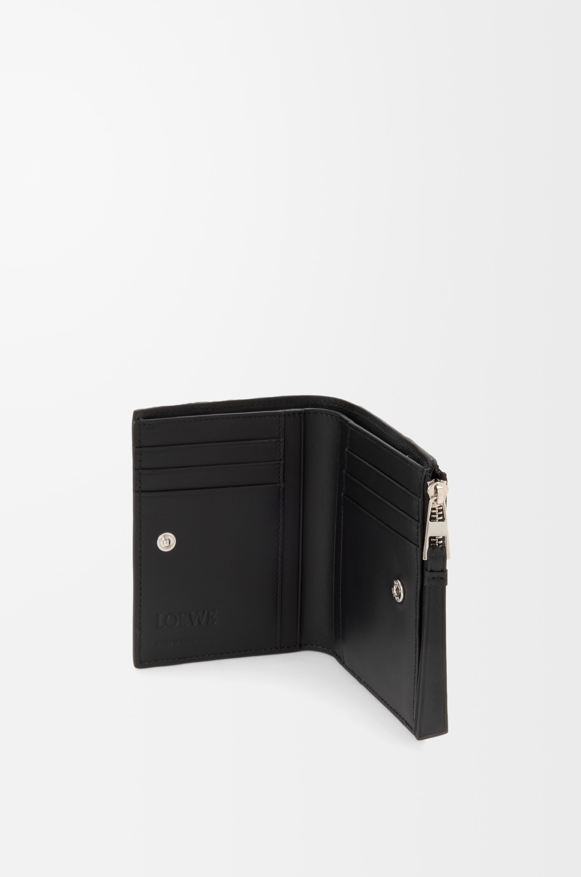 Puzzle slim compact wallet in classic calfskin - 3