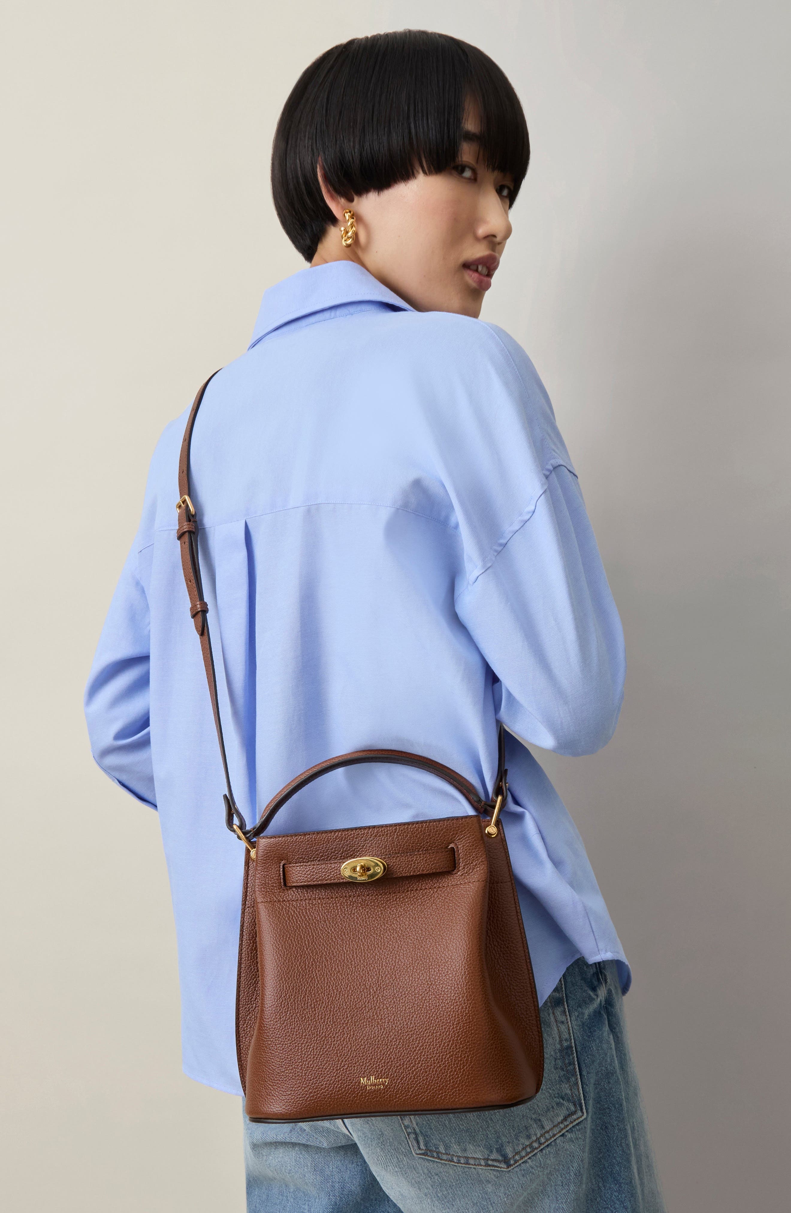Mulberry Small Islington Classic Leather Bucket Bag in Oak at Nordstrom - 8