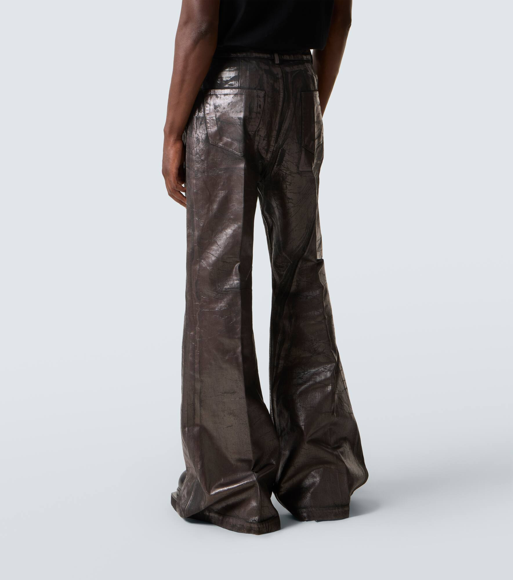 Coated wide-leg jeans - 4