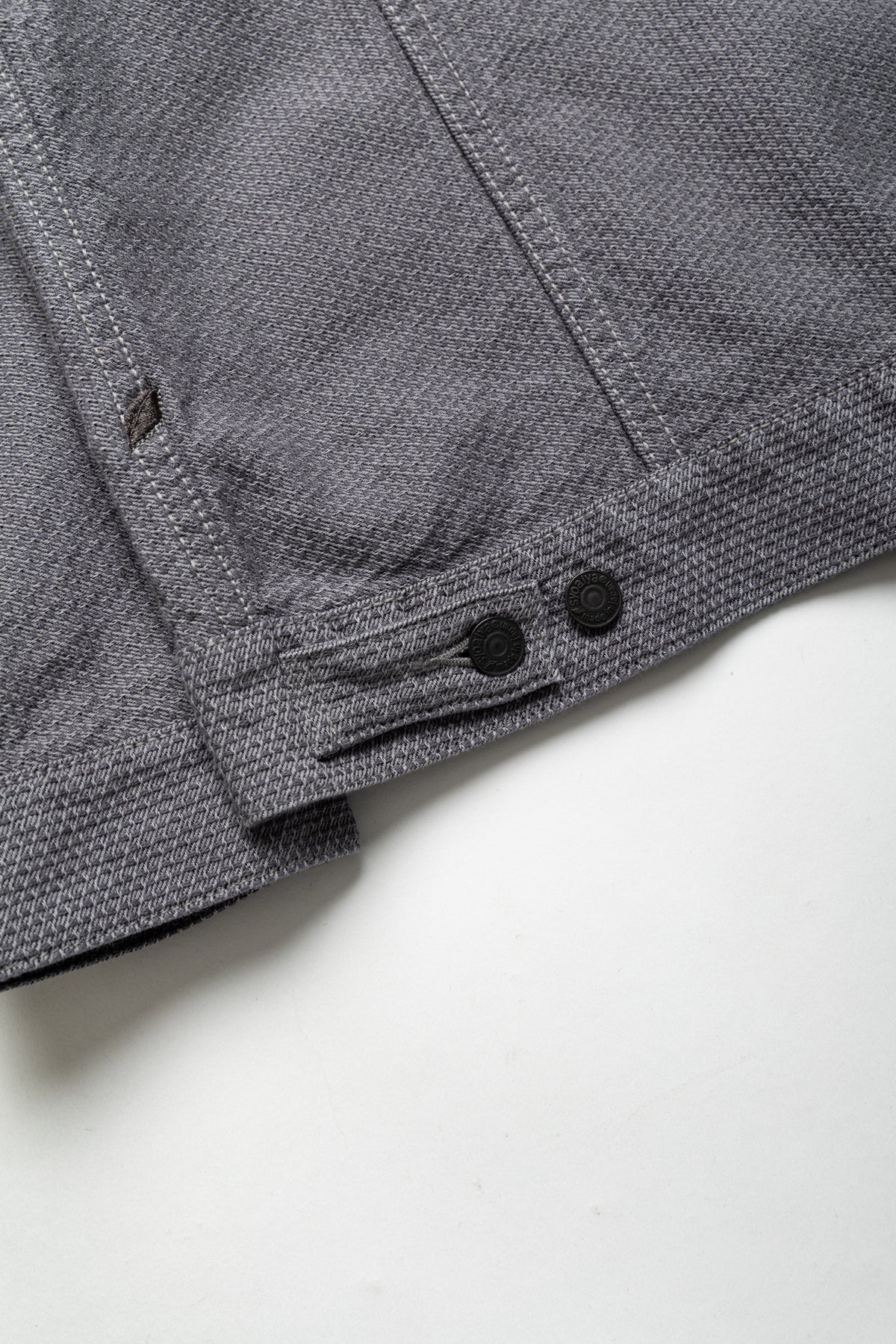 Sashiko Type 3 Jacket - Heather Grey x Black - 10