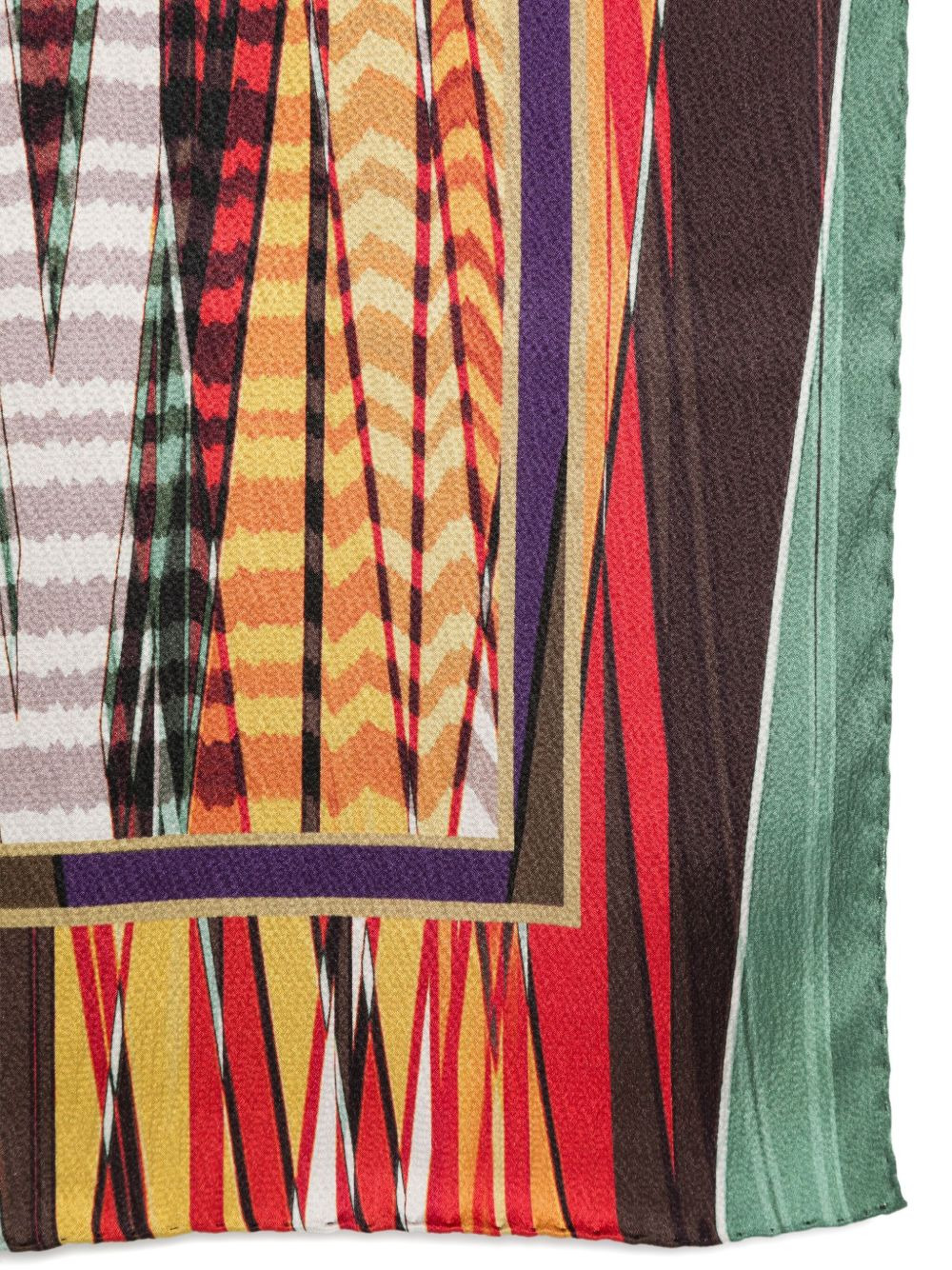 abstract-pattern silk scarf - 2